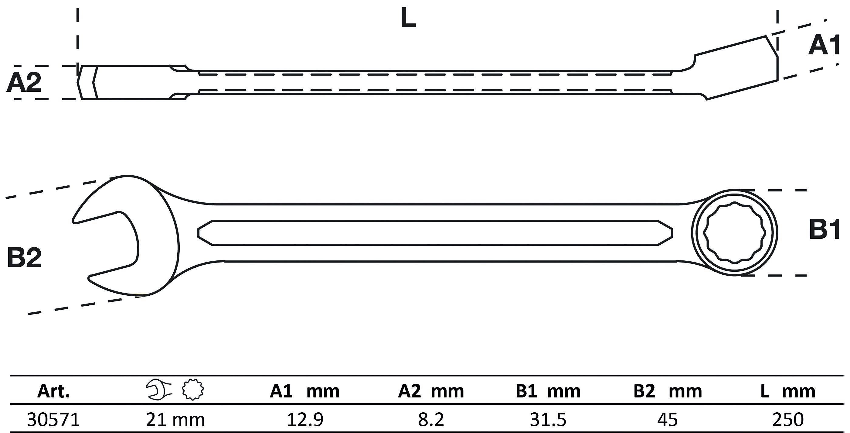 BGS Maul-Ringschlüssel | SW 21 mm