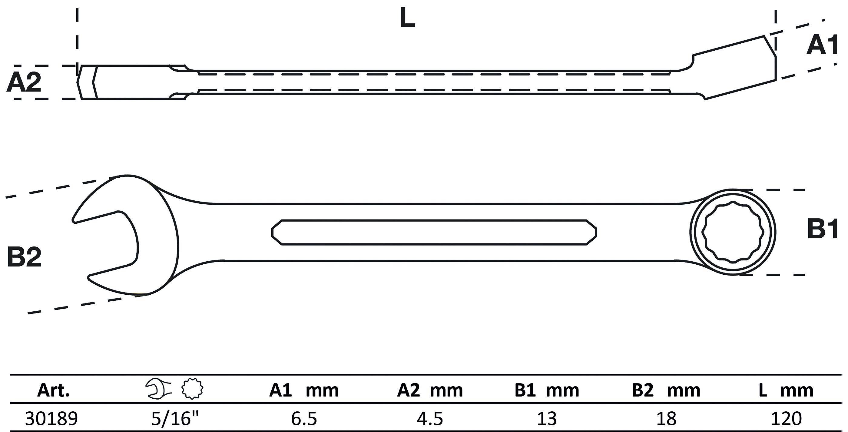 BGS Maul-Ringschlüssel | SW 5/16"