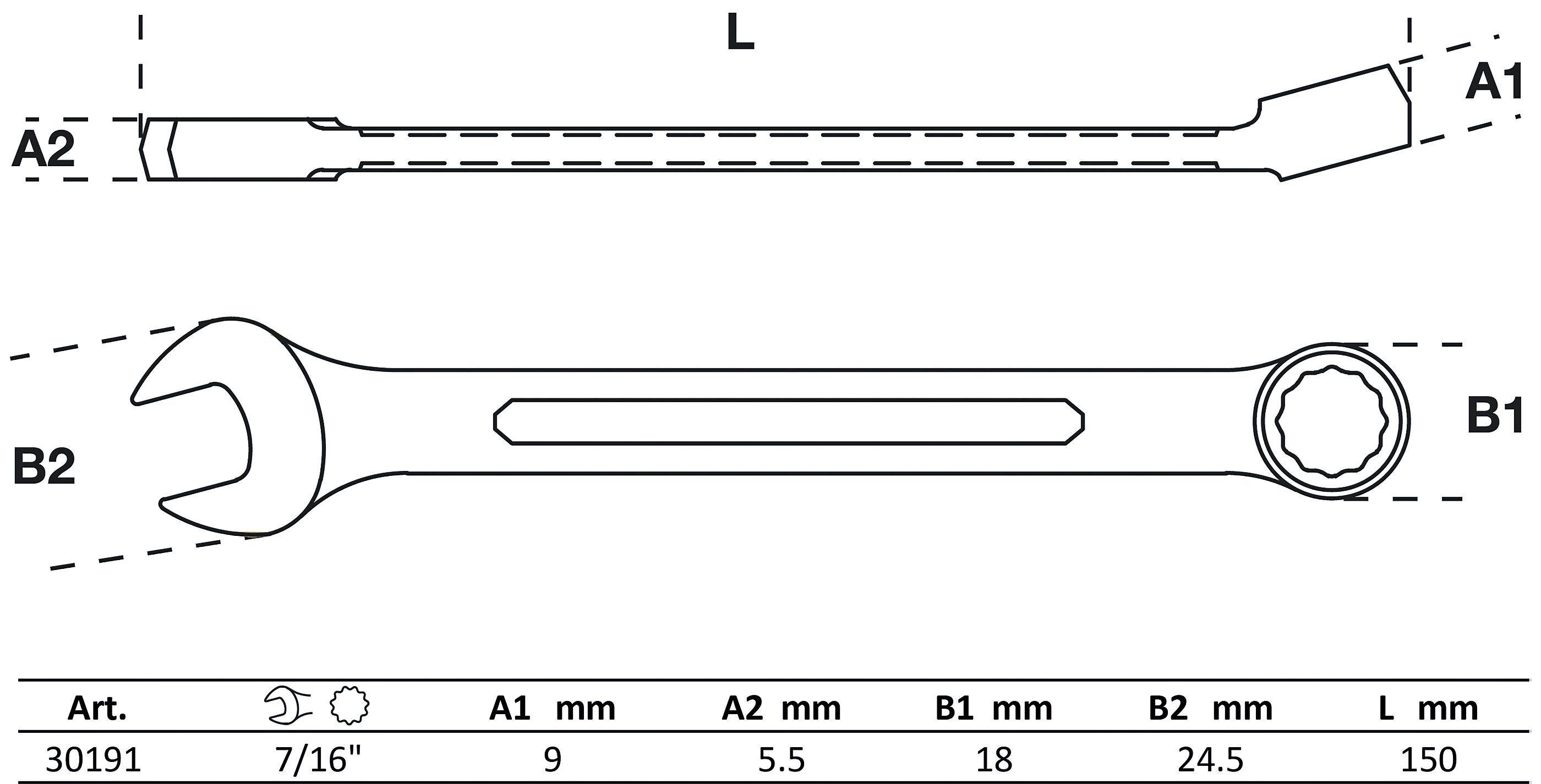 BGS Maul-Ringschlssel | SW 7/16"
