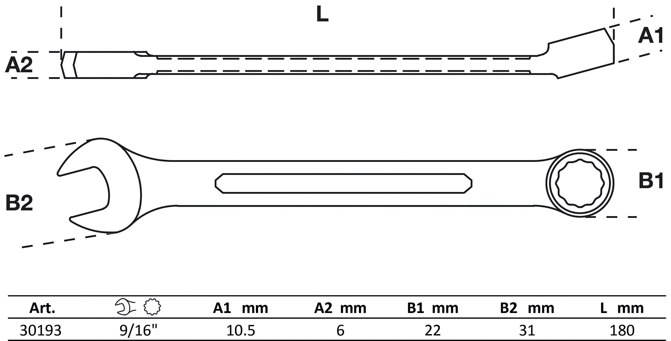 BGS Maul-Ringschlüssel | SW 9/16"