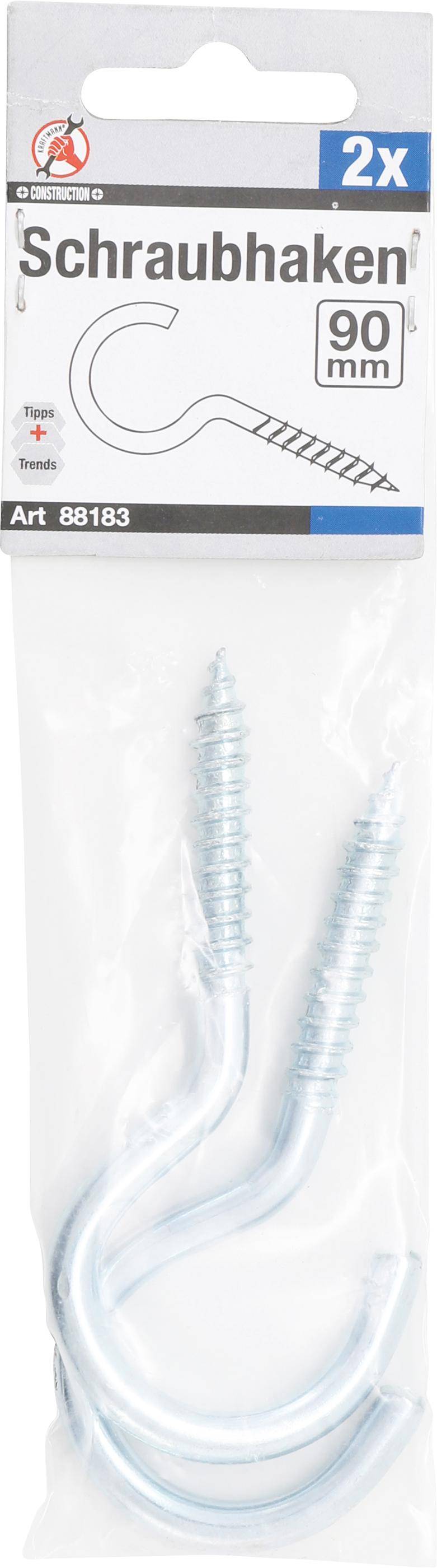 BGS Diy Schraubhaken | 90 mm | 2-tlg.