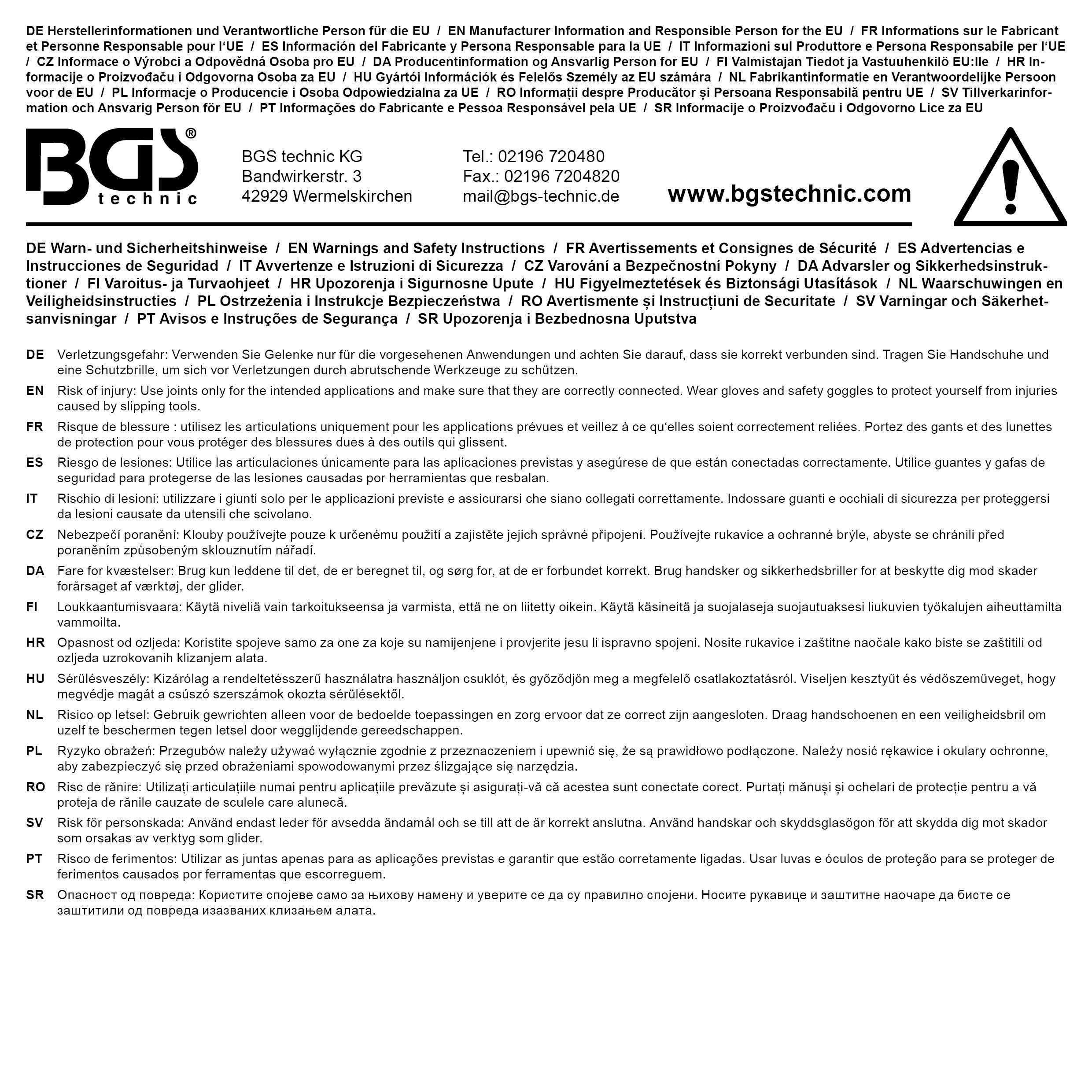 BGS technic Kraft-Kugelgelenk | 6,3 mm (1/4")