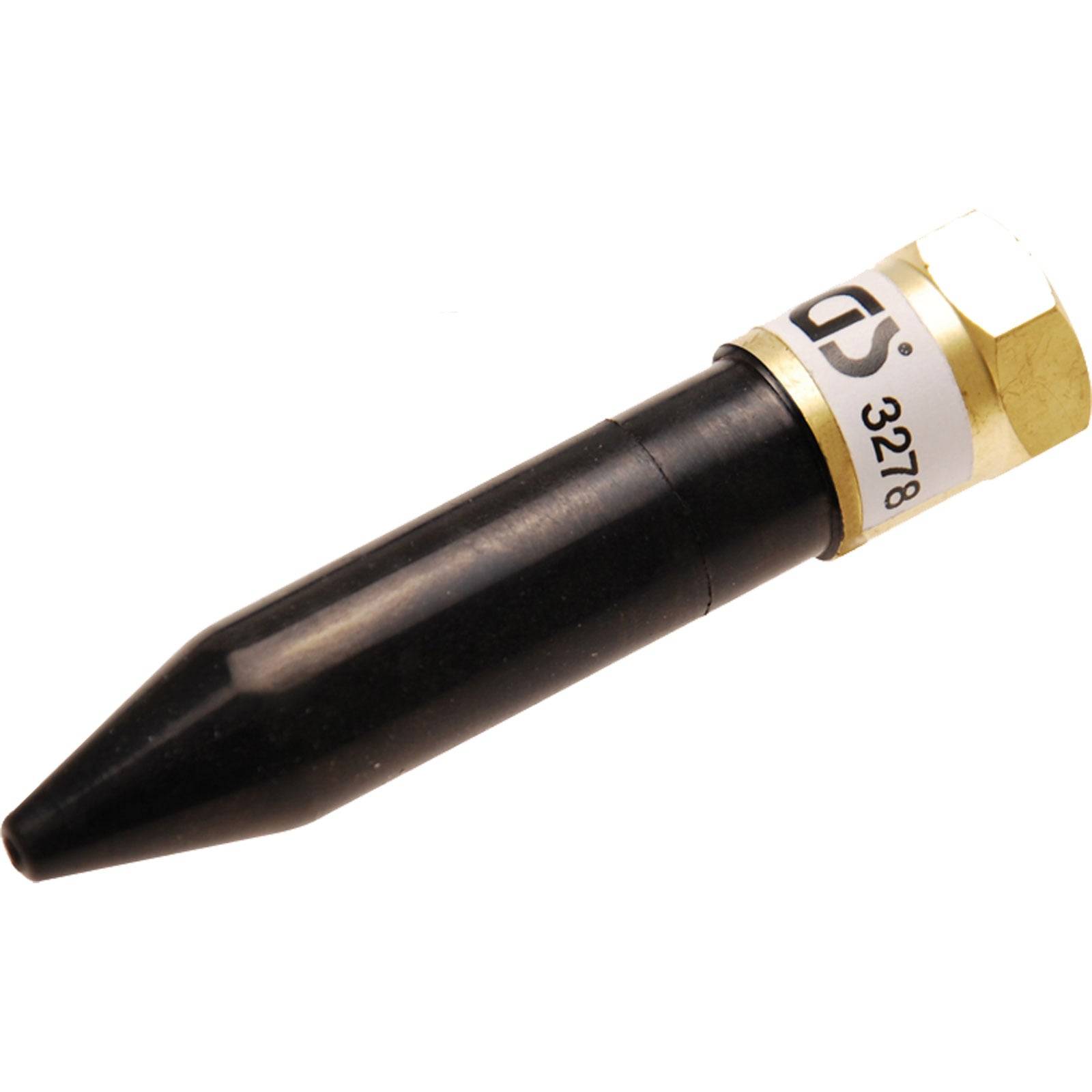 Ein Bleistift mit einem sechseckigen Metallende, schwarzem Körper und der Nummer 3278, die auf einem weißen Band gedruckt ist.