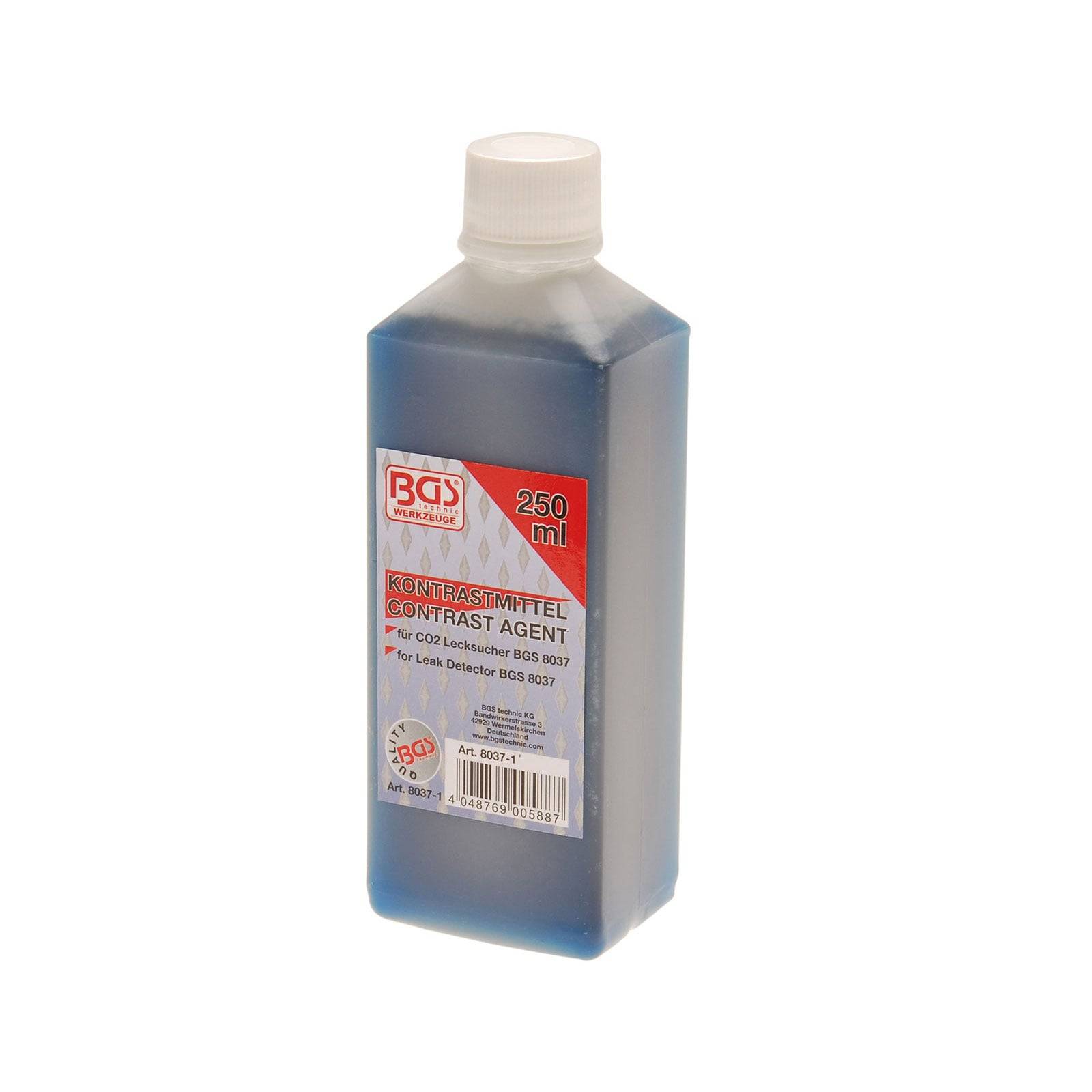Eine blaue Flasche mit der Aufschrift 