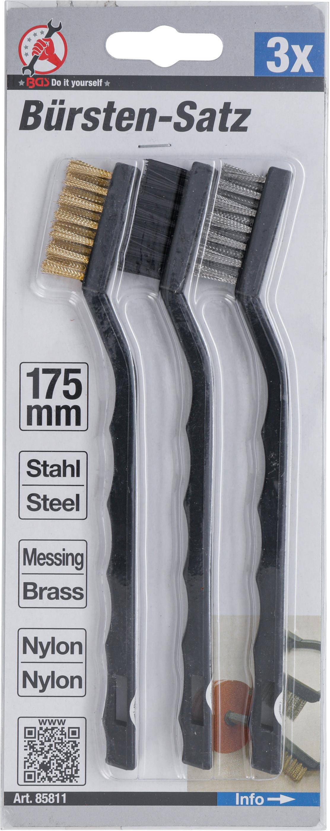 BGS Diy Bürsten-Satz | 175 mm | 3-tlg.