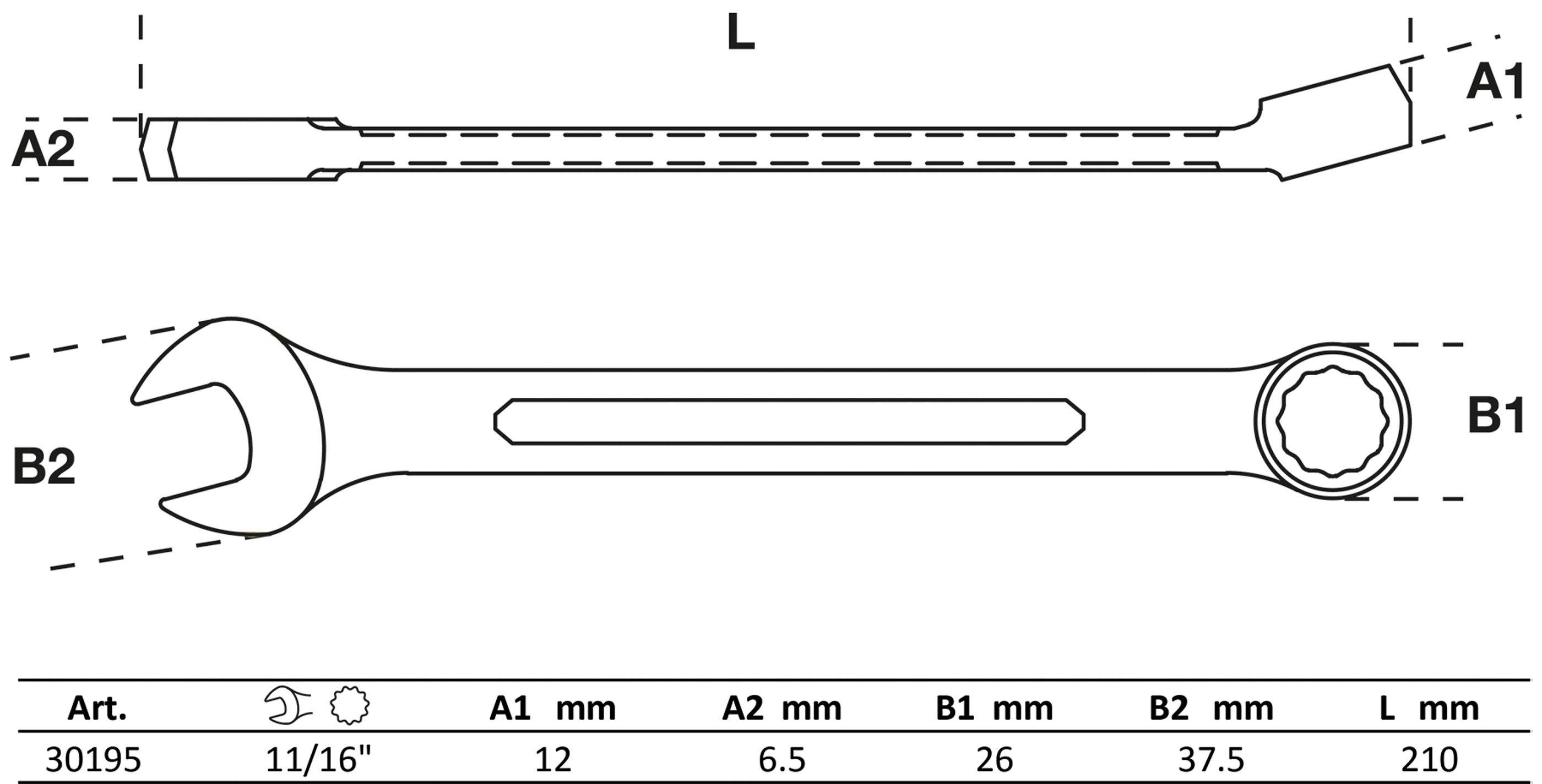 BGS Maul-Ringschlssel | SW 11/16"