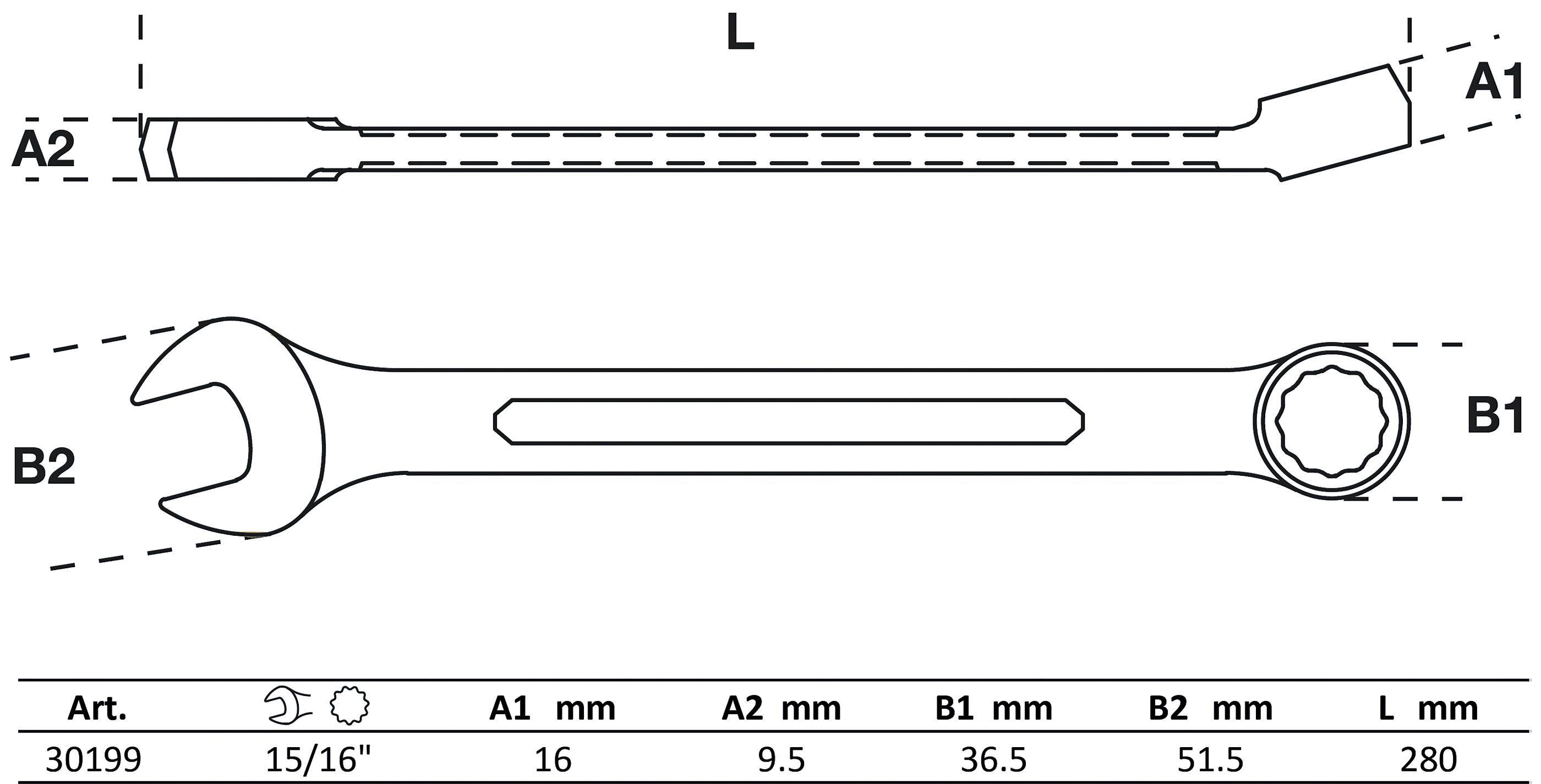 BGS Maul-Ringschlssel | SW 15/16"