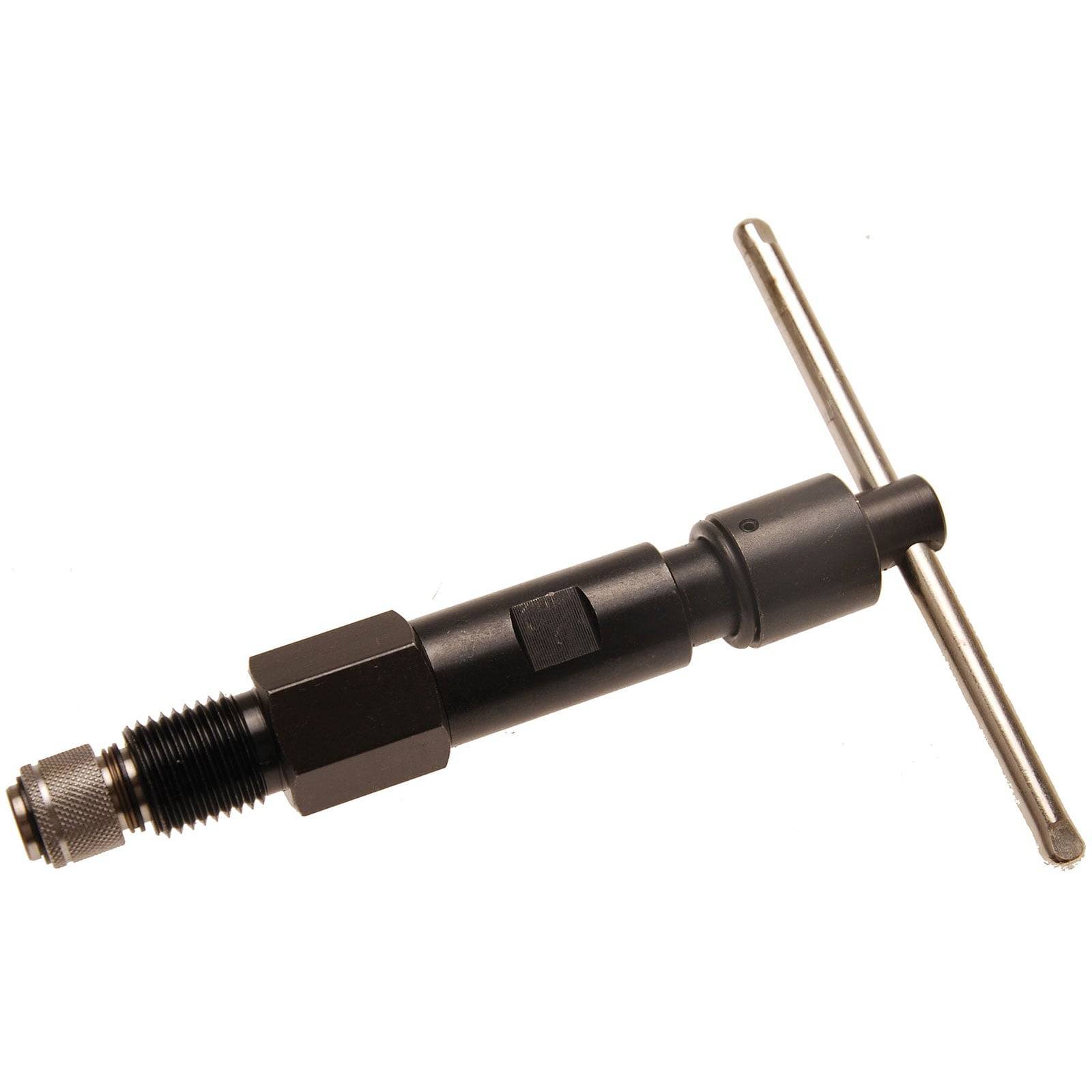 Ein Metallventilfedern-Spannwerkzeug mit T-Griff, das zum Installieren oder Entfernen von Ventilfedern in Automobilmotoren verwendet wird.