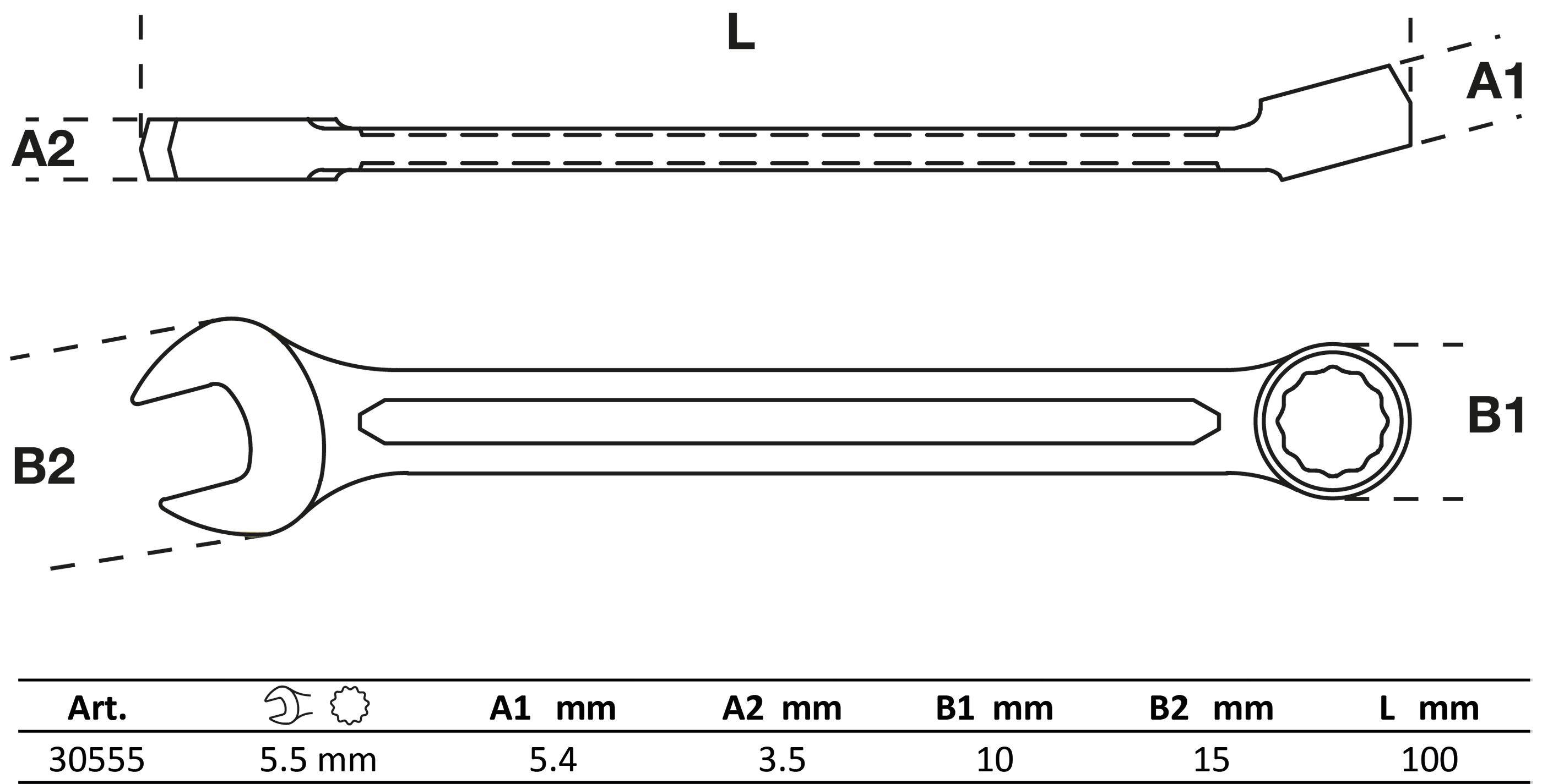 BGS Maul-Ringschlssel | SW 5,5 mm