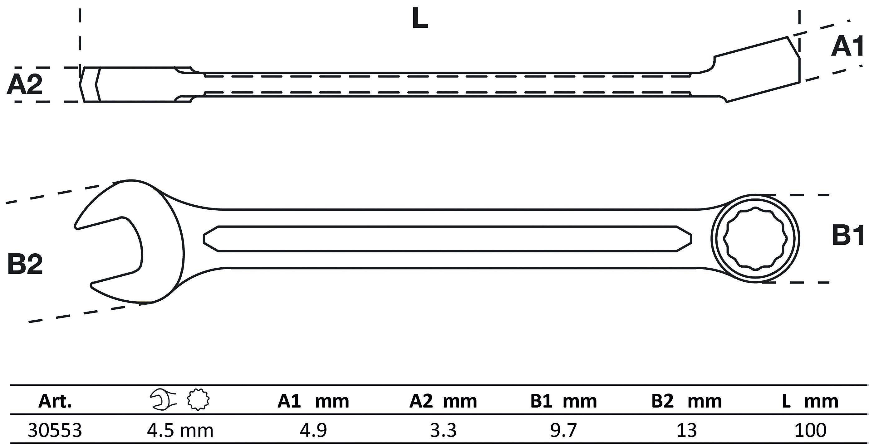BGS Maul-Ringschlüssel | SW 4,5 mm