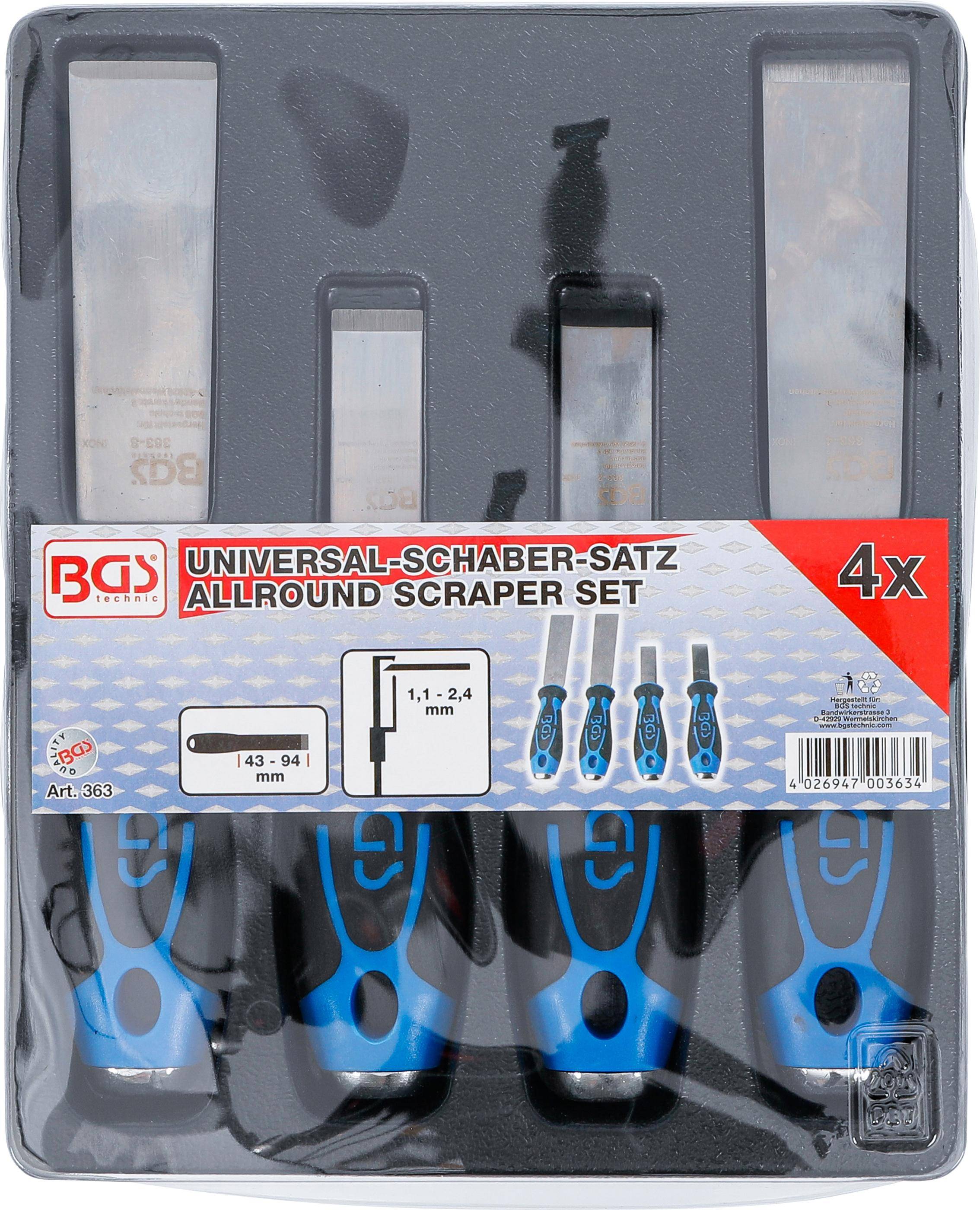 BGS technic Universal-Schaber-Satz | 4-tlg.