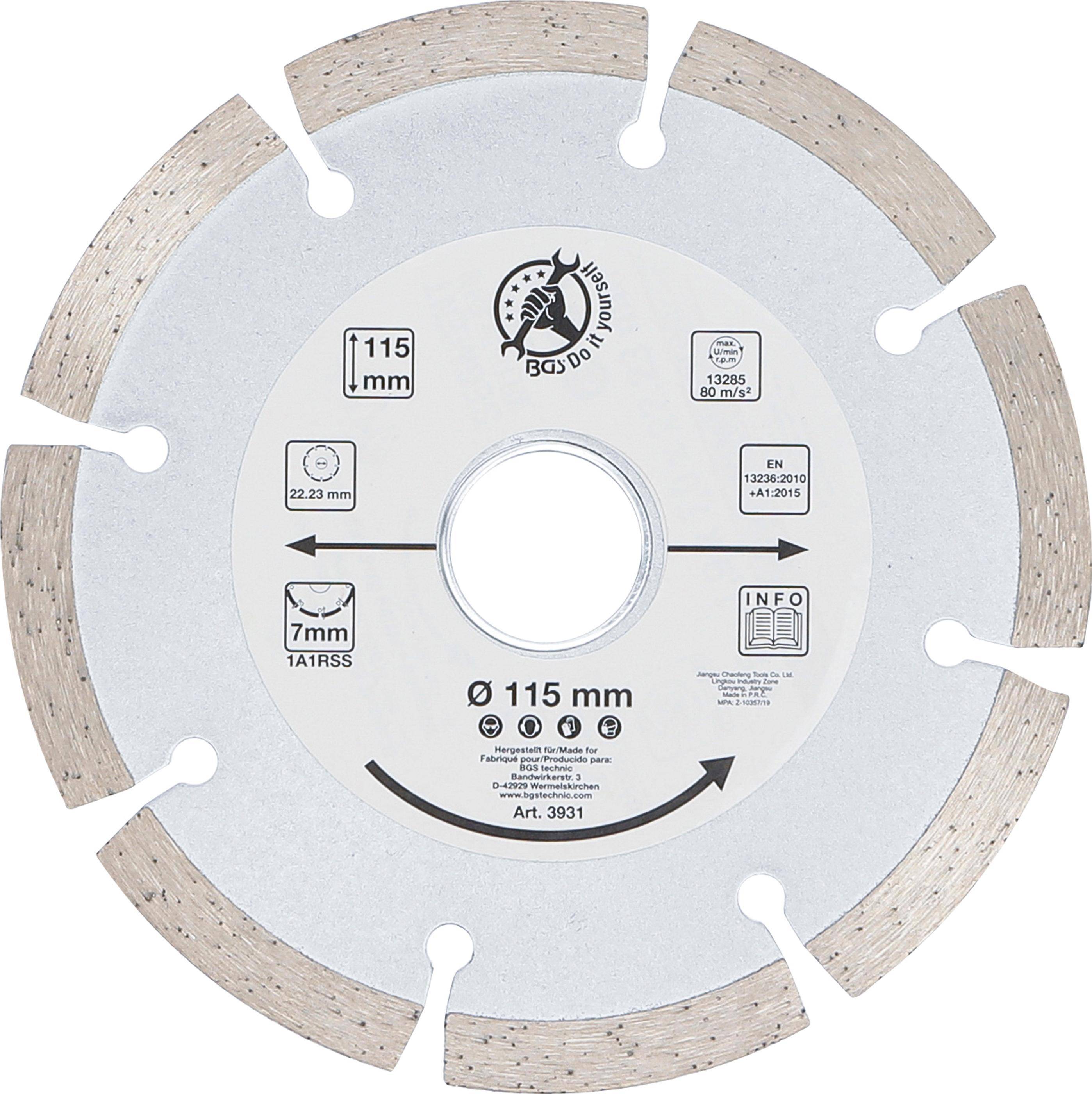 BGS technic Segment-Trennscheibe | 115 mm