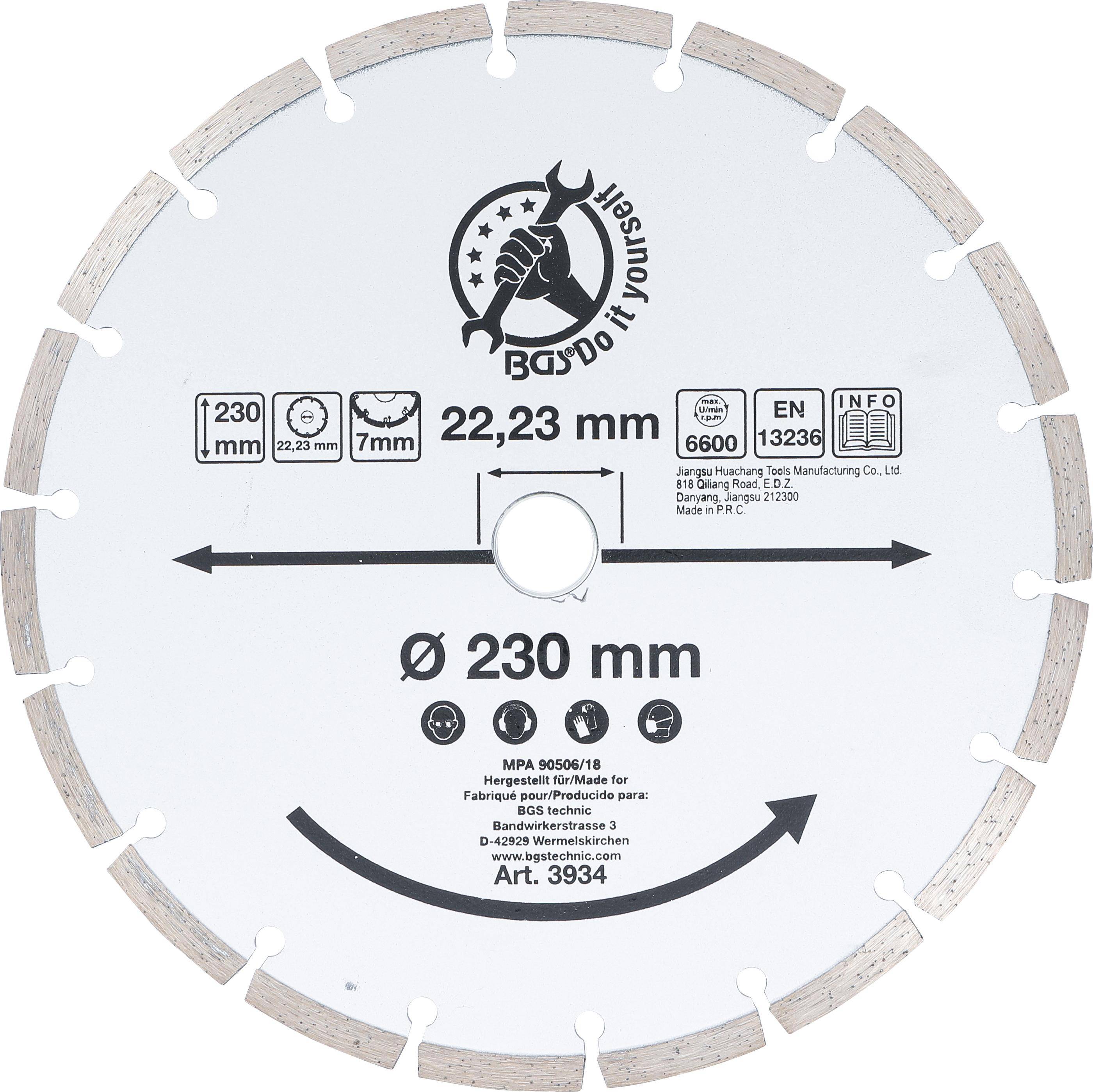 BGS technic Segment-Trennscheibe | 230 mm