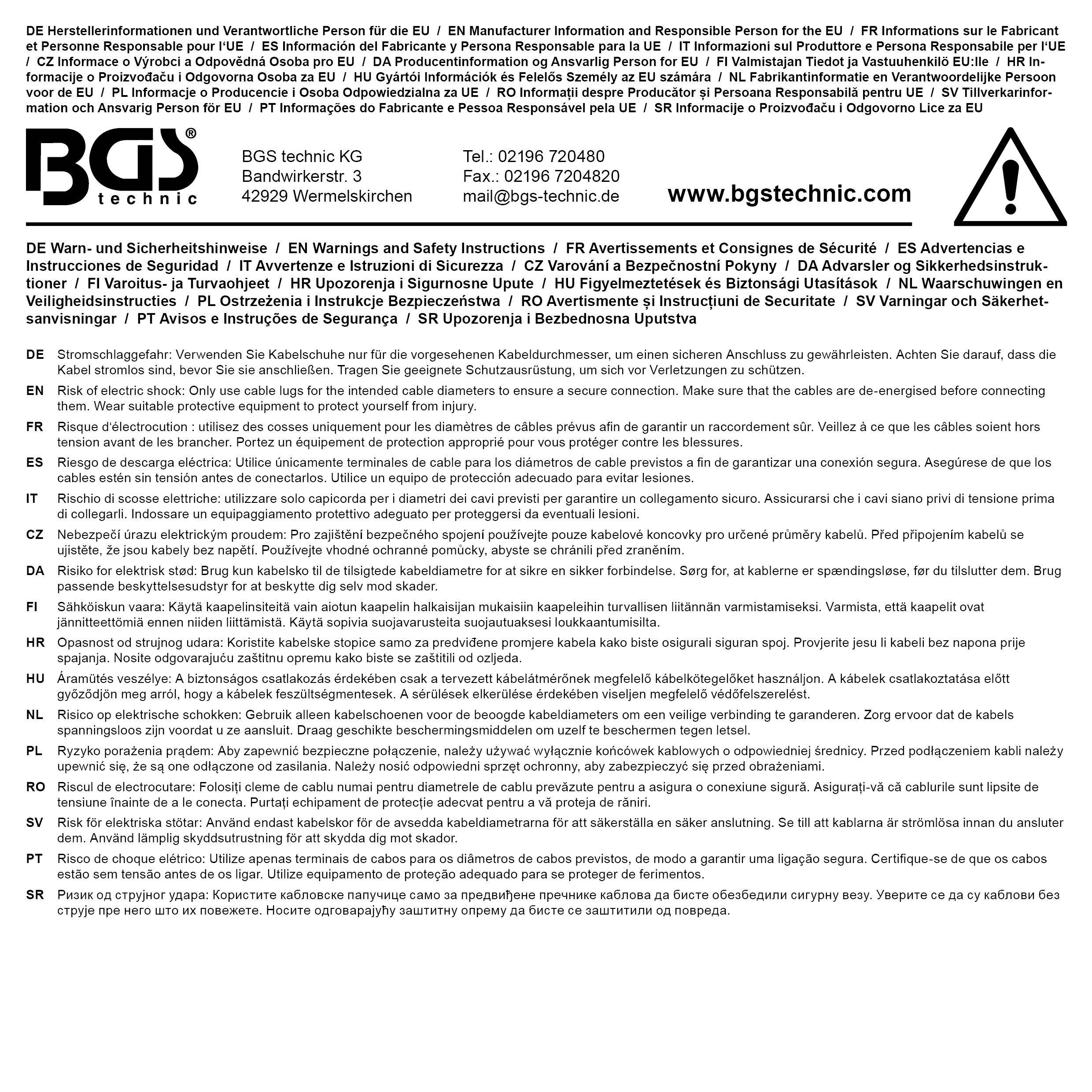 BGS technic Kabelschuh-Sortiment | 160-tlg.