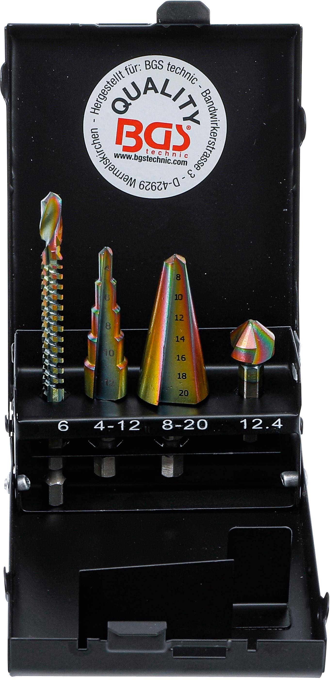 BGS technic Multi-Bohrer-Satz | HSS-G | 4-tlg.