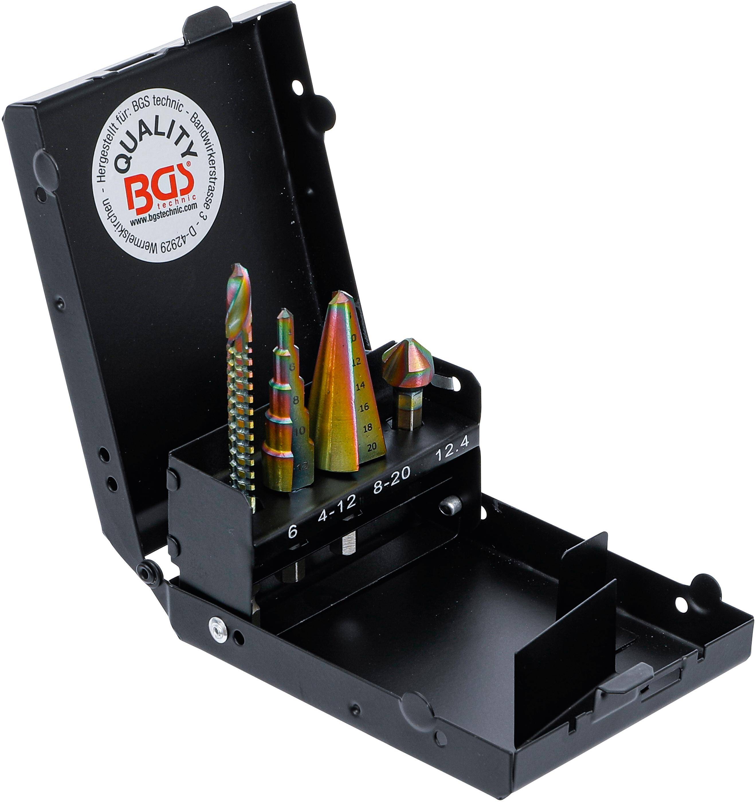 BGS technic Multi-Bohrer-Satz | HSS-G | 4-tlg.