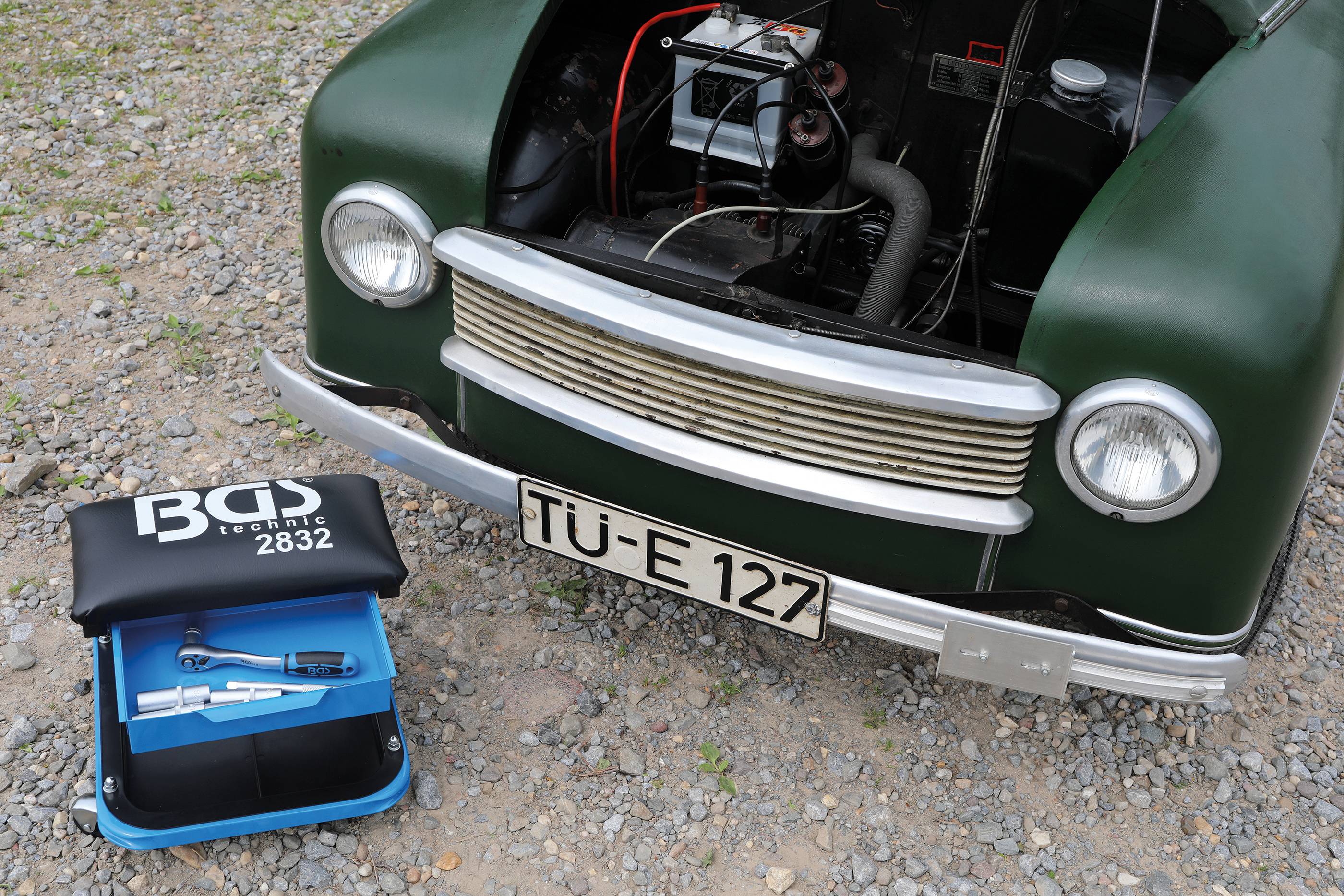 BGS technic Werkstatt-Rollsitz mit Schublade