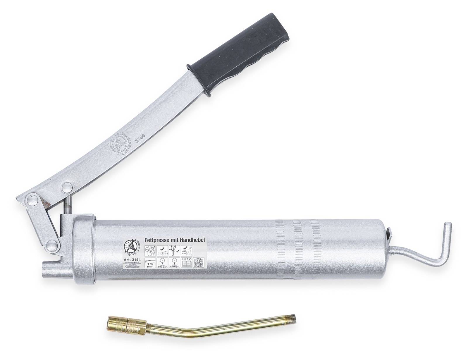 BGS TECHNIC Fettpresse DYT 3144 mit Handhebel, 400 g