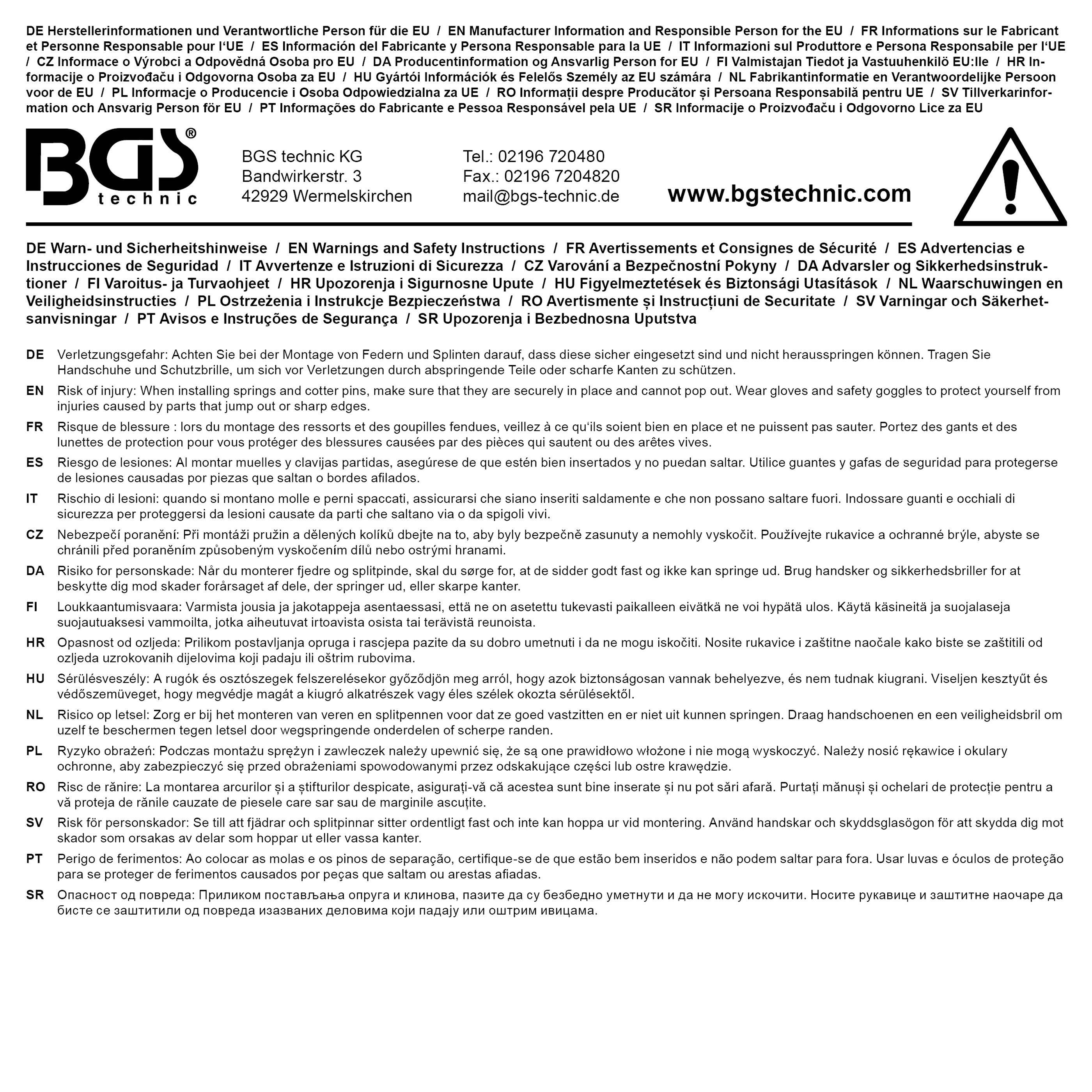 BGS technic Klappsplinte-Sortiment | 50-tlg.