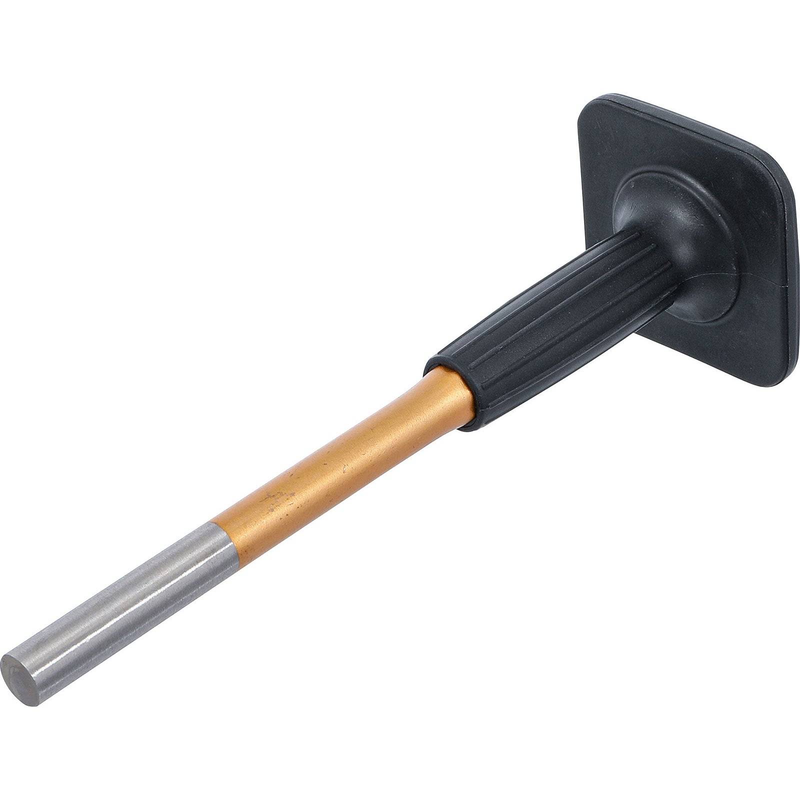 Metallzentrierspitze mit Messinggriff und schwarzem Griff, entwickelt zum Markieren des Mittelpunkts für eine Bohrerführung.