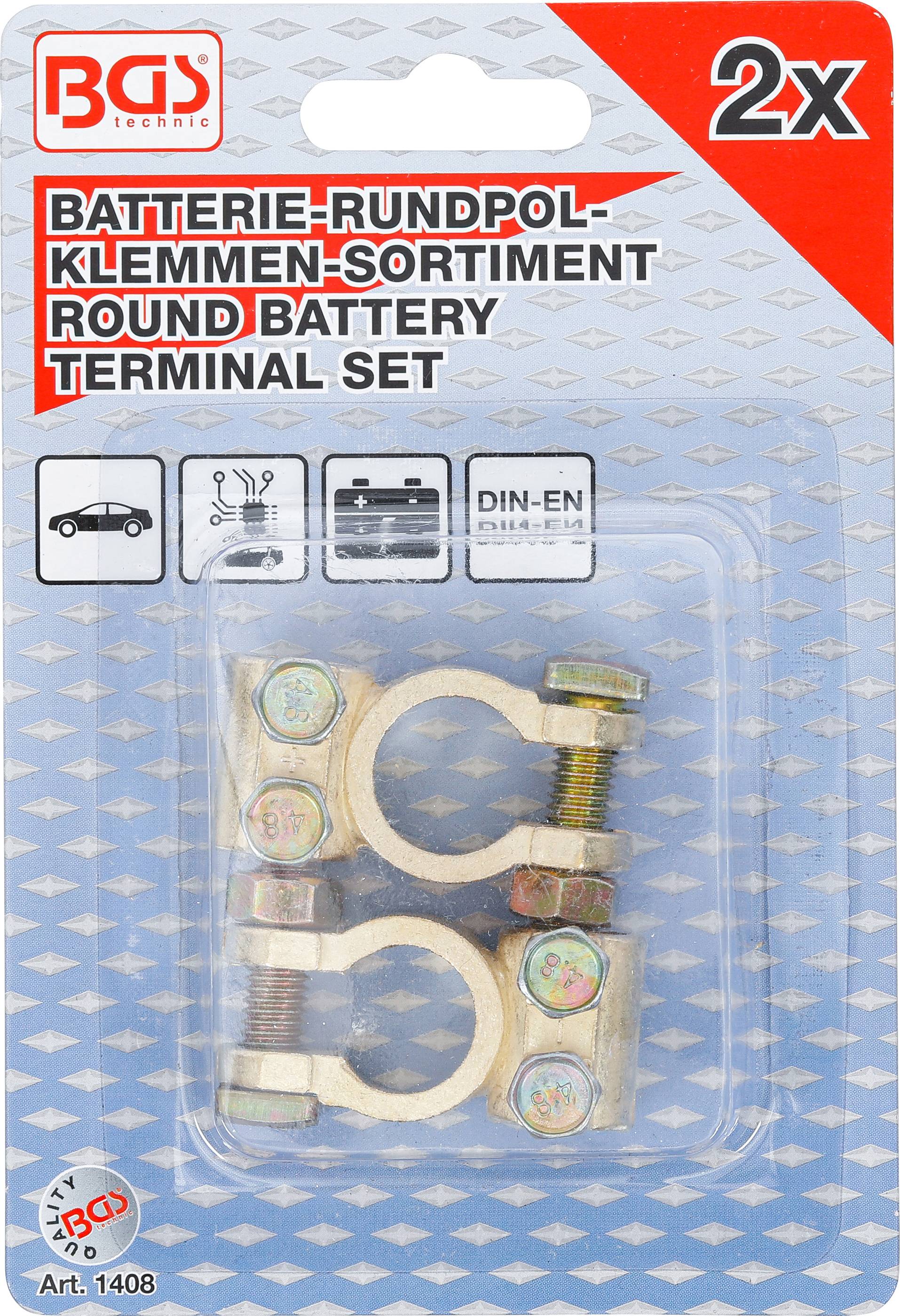 BGS technic Batterie-Rundpolklemmen-Sortiment