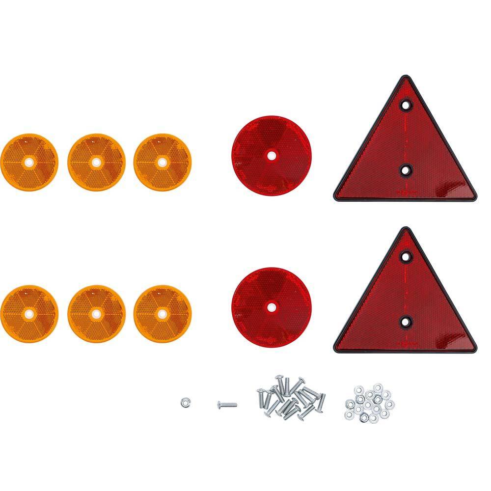 Anhänger-Reflektorsatz - mit E4 Prüfkennzeichnung - 12-tlg.