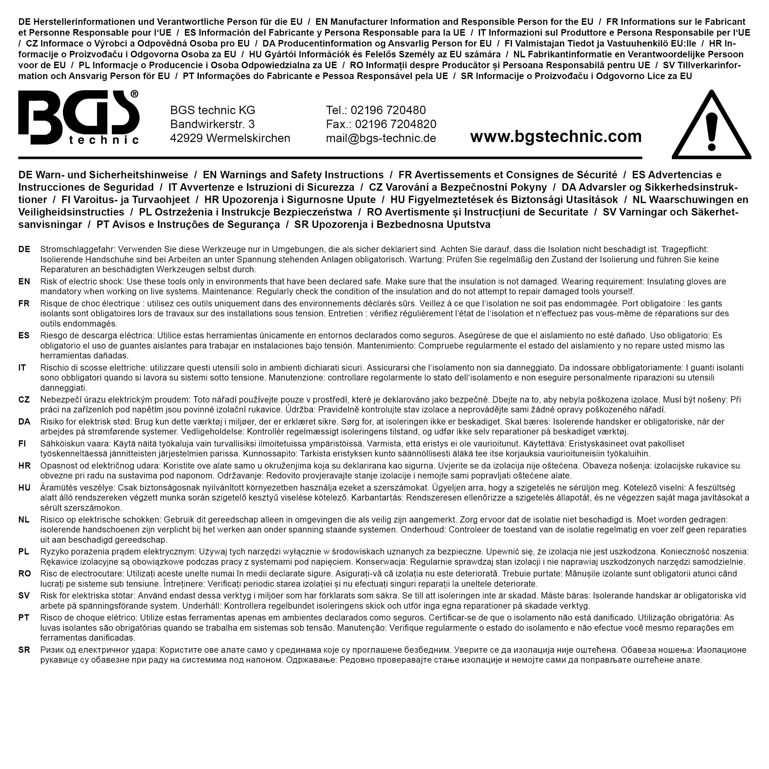 BGS technic VDE-Schraubendreher | Kreuzschlitz PH2 | Klingenlnge 100