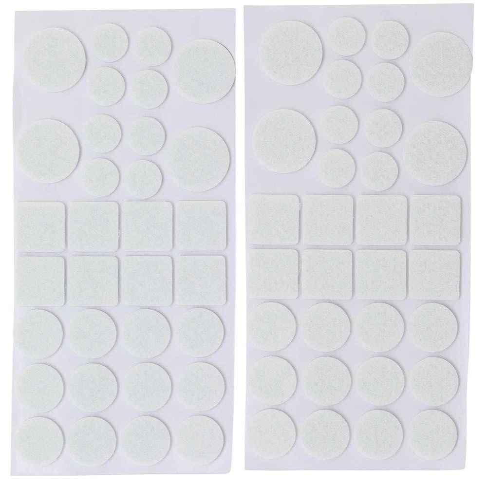 Filzgleiter-Satz - weiß - selbstklebend - 64 Filzgleiter in vier Größen