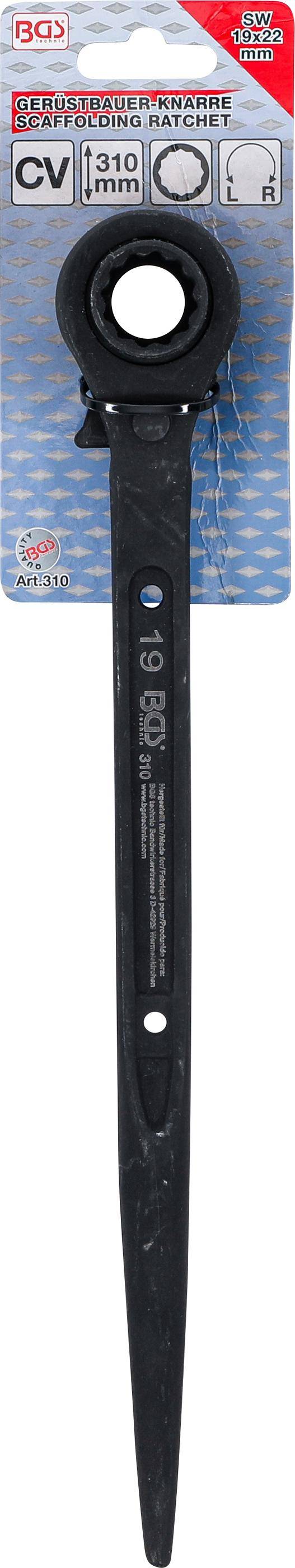 Ein schwarzes Ratschenwerkzeug mit "BGS 310"" und einer Website darauf gedruckt.