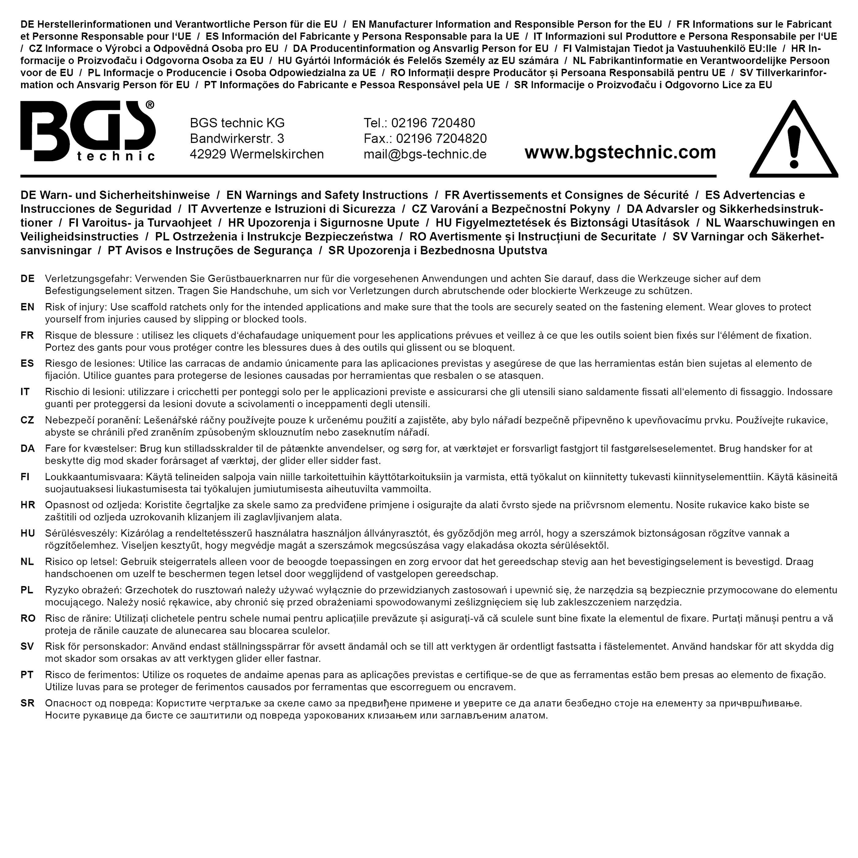 BGS technic Gerstbauer-Knarre | SW 19 x 24 mm