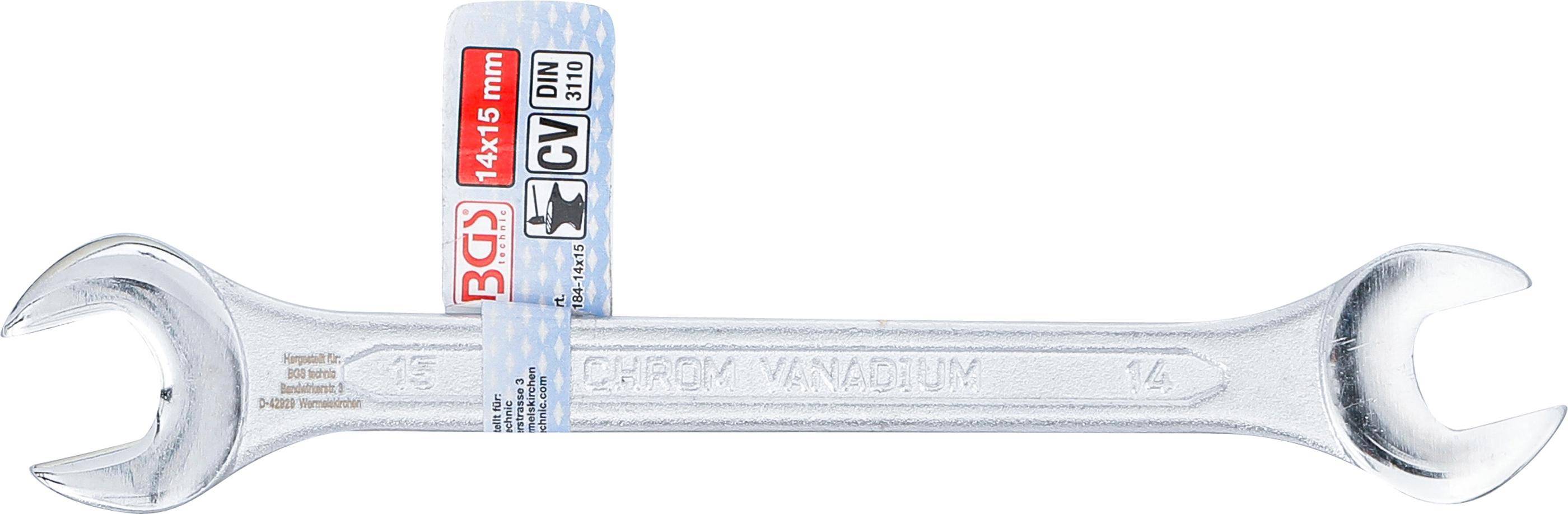 BGS Doppel-Maulschlssel | SW 14 x 15 mm