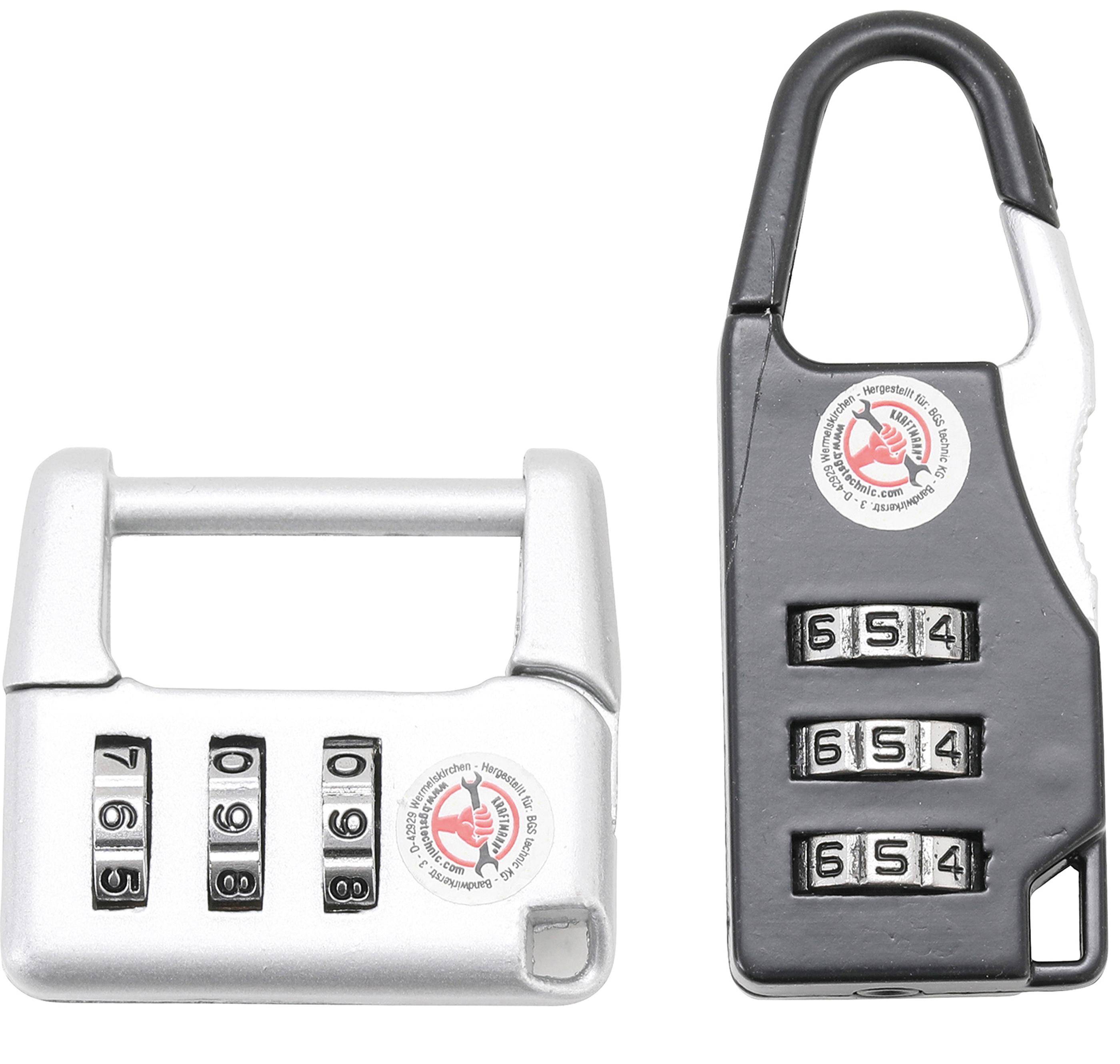 BGS Do It Yourself Zahlen-Gepäckschloss-Satz | 2-tlg.