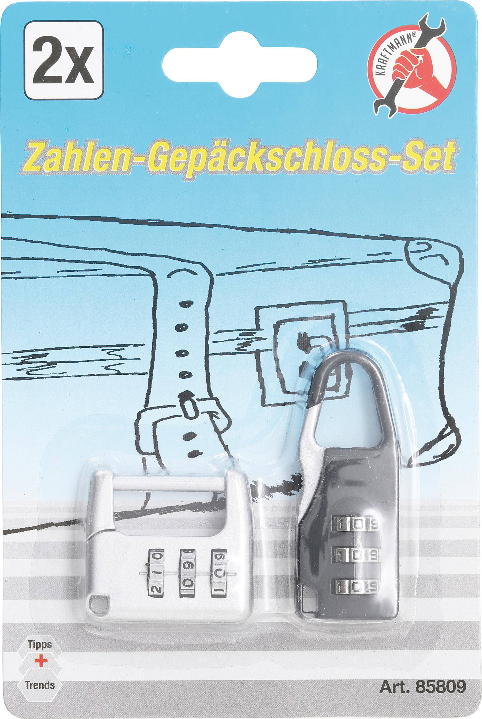 BGS Do It Yourself Zahlen-Gepäckschloss-Satz | 2-tlg.