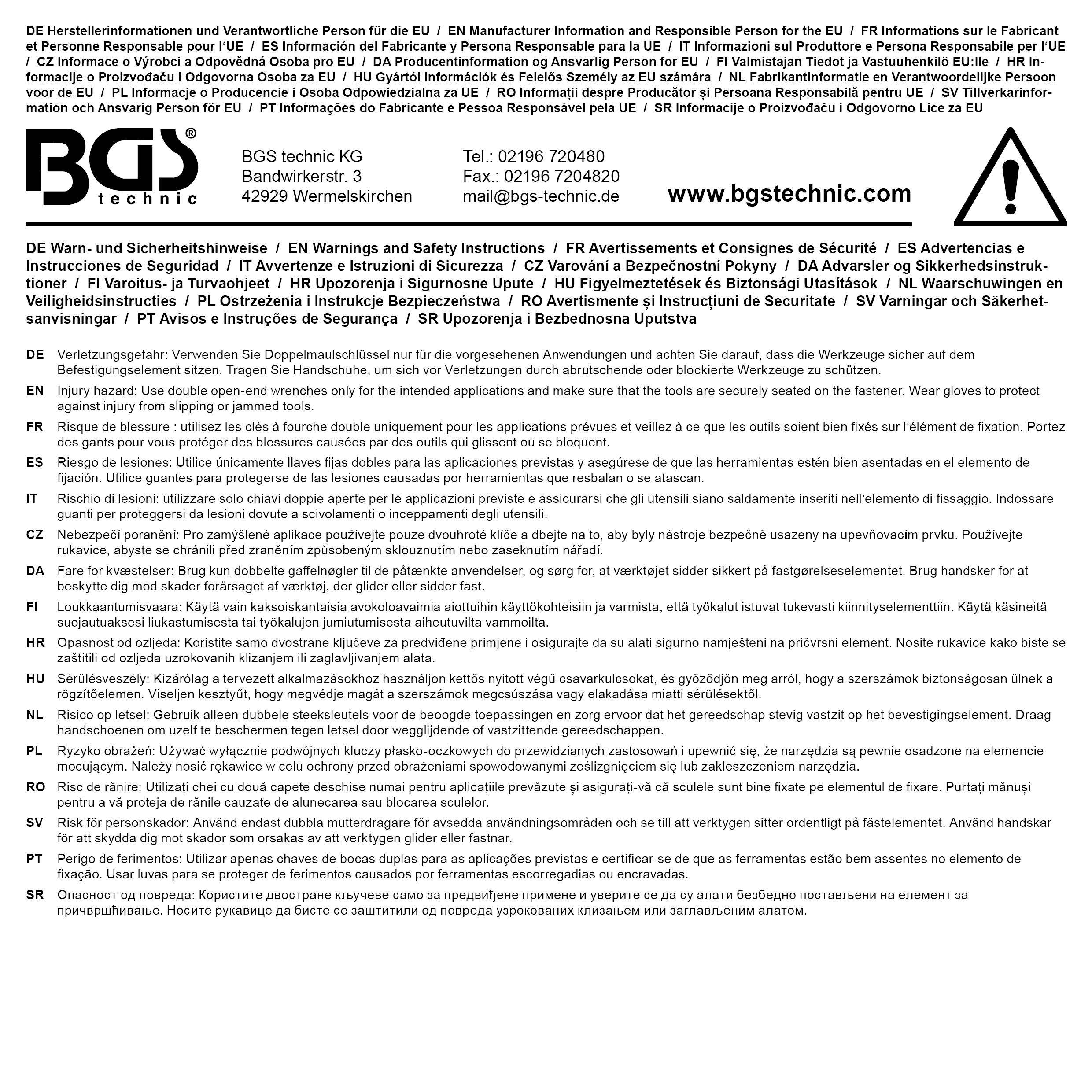 BGS Doppel-Maulschlssel | SW 30 x 34 mm