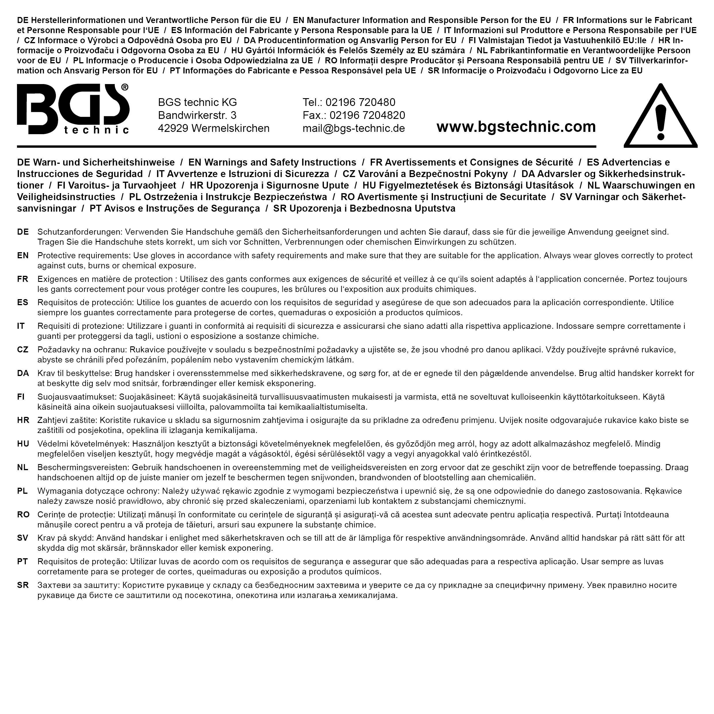 BGS technic Arbeitshandschuhe | Gre 8 (M)