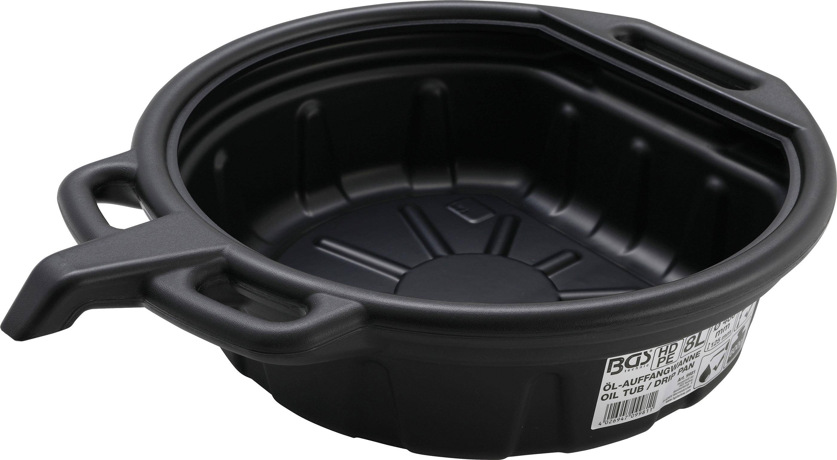 BGS technic Öl-Auffangwanne mit Ausgießer | 8 l