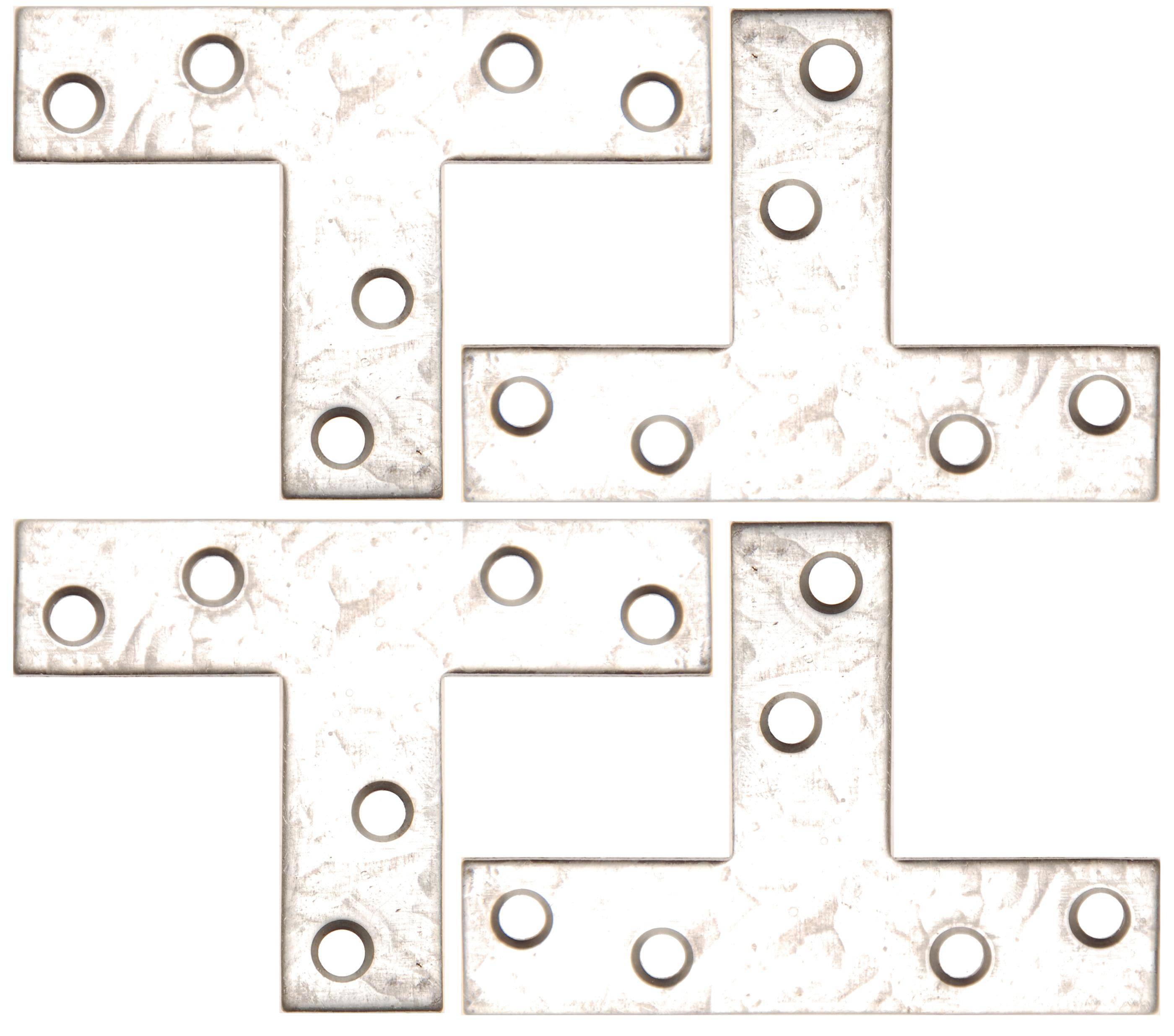 BGS Diy T-Winkel | 70 x 50 x 16 mm | 4-tlg.