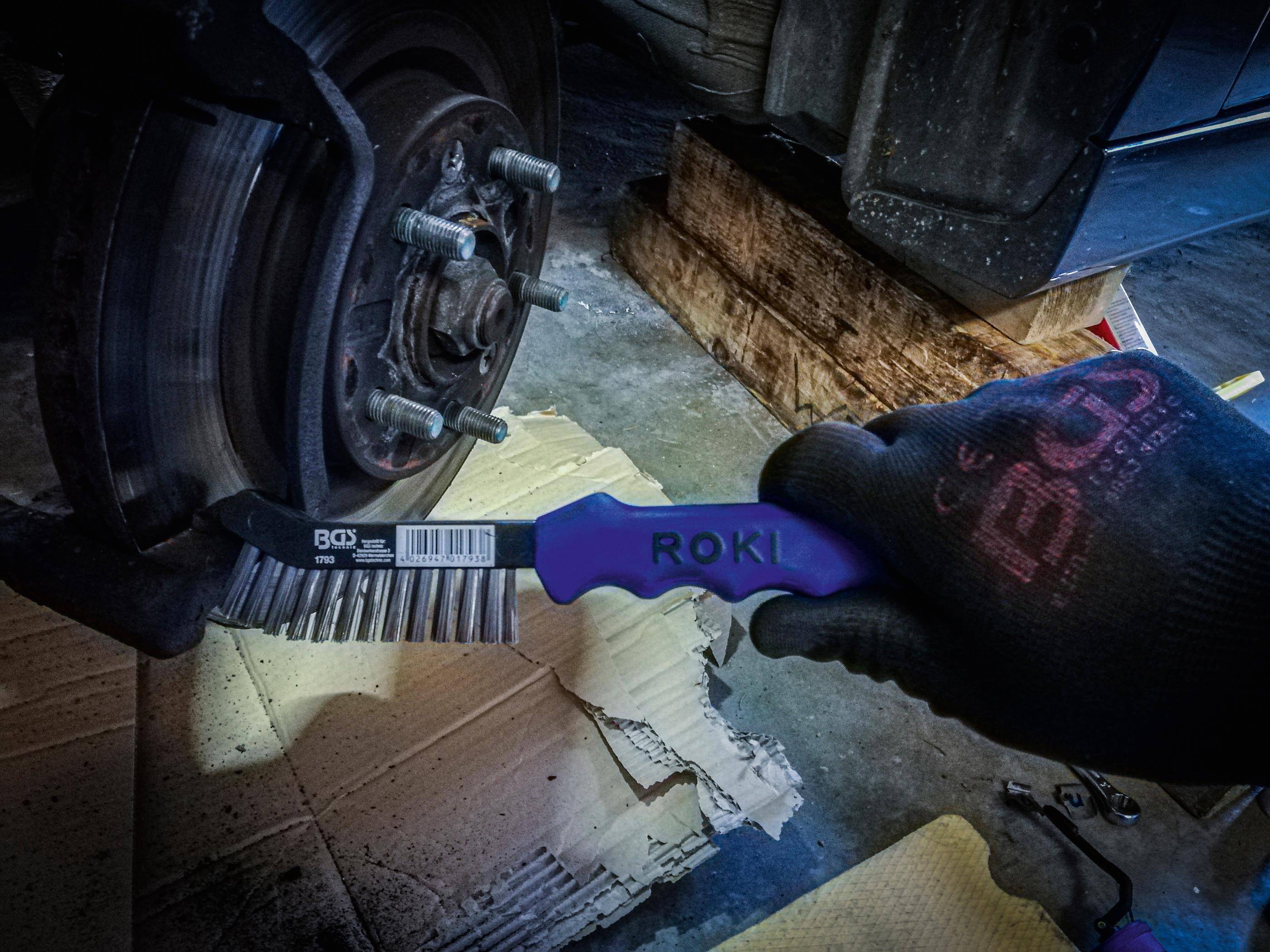 BGS technic Bremssattelbürste | gebogen | 230 mm