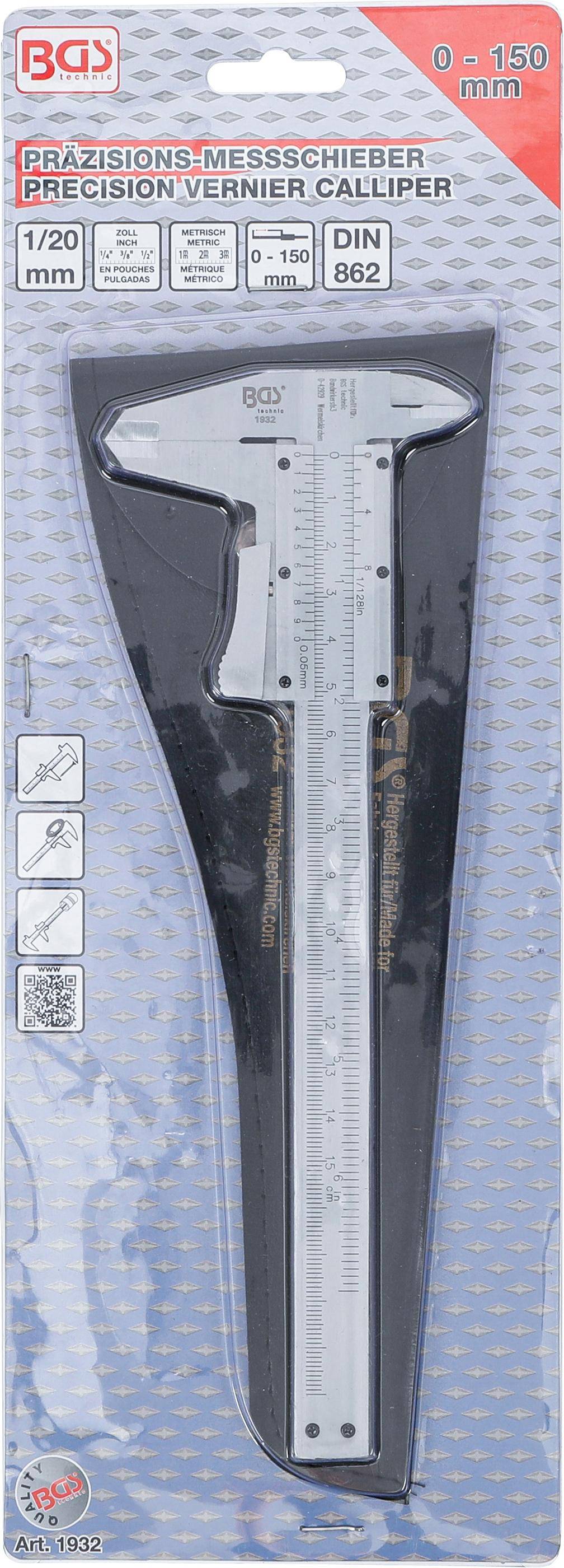 BGS technic Präzisions-Messschieber | 0 - 150 mm