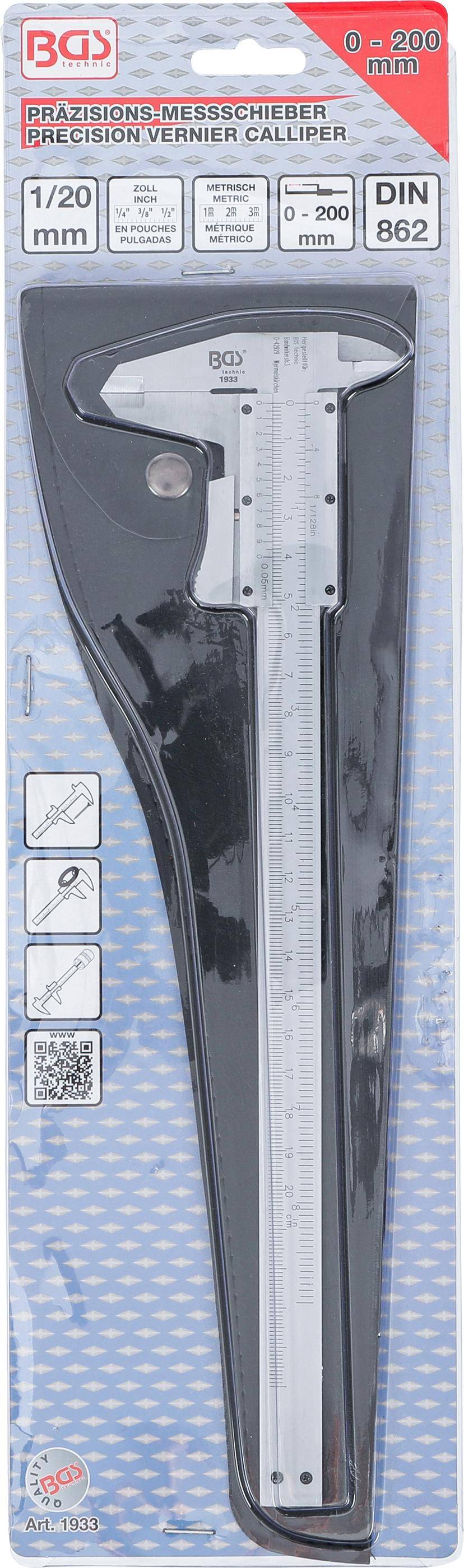 BGS technic Präzisions-Messschieber | 0 - 200 mm