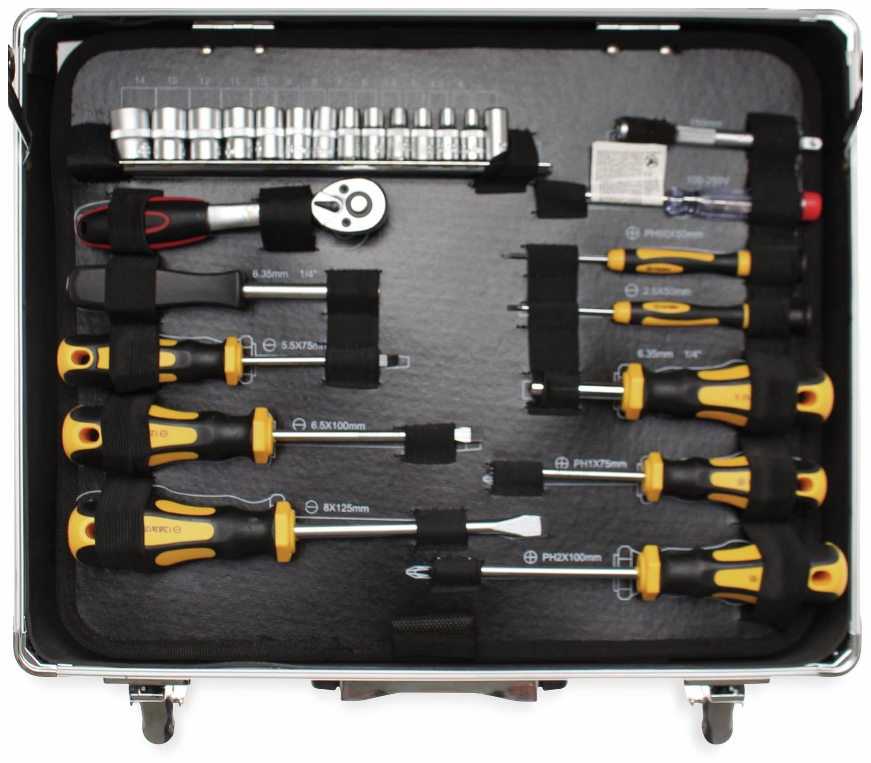 BGS TECHNIC Werkzeug-Satz 2204, im Alukoffer, 129-tlg.