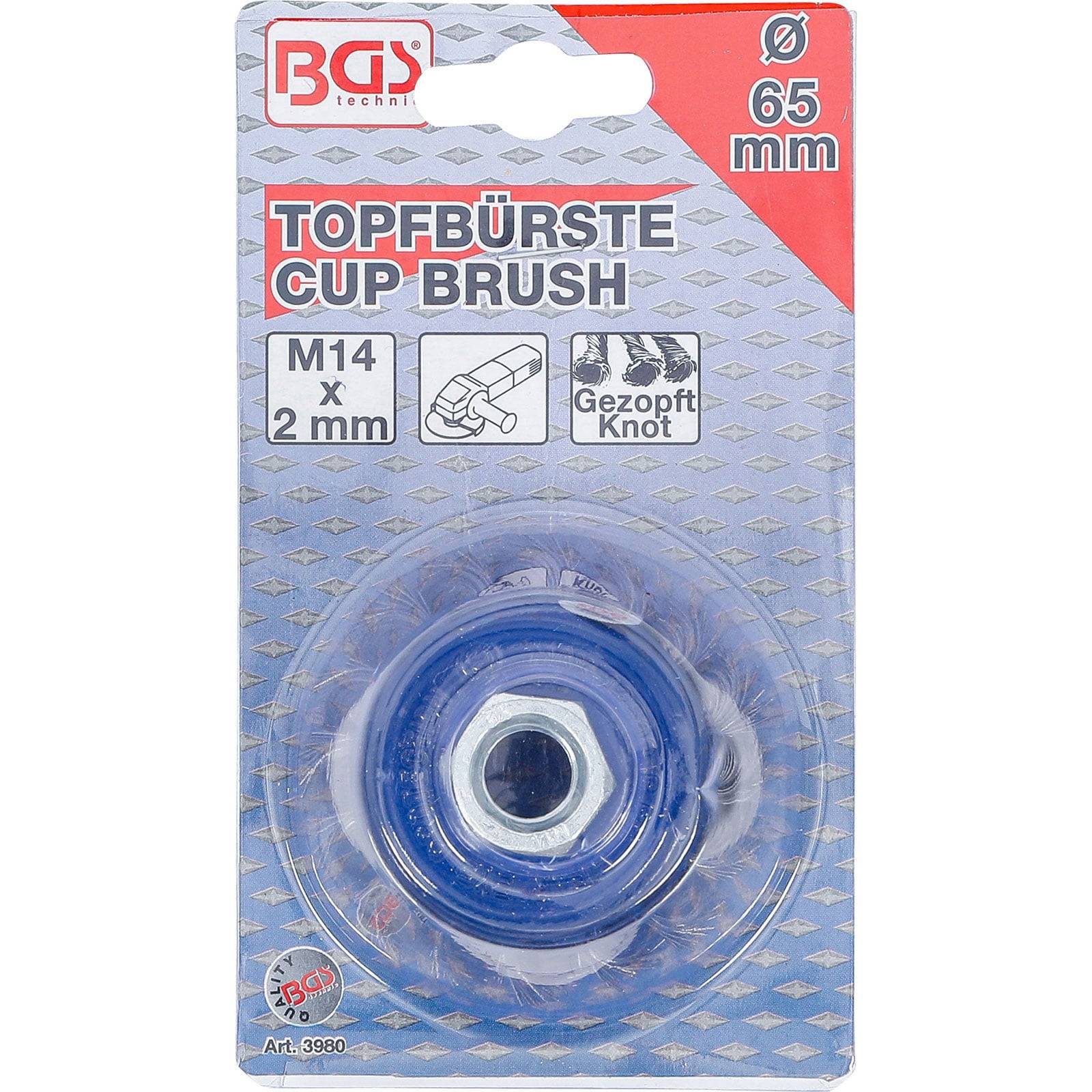 BGS Topfbürste Aufnahme M14x2 Ø 65 mm - 3980