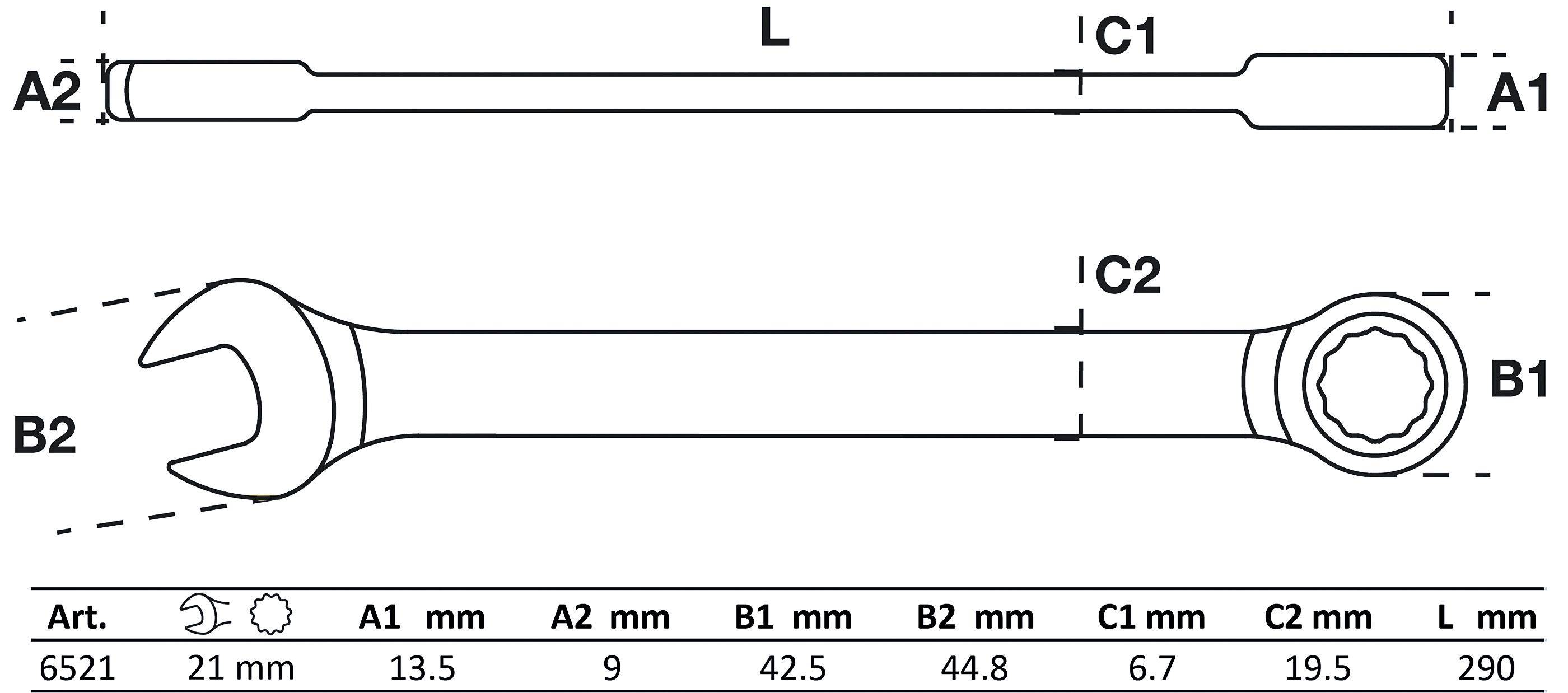 BGS Ratschenring-Maulschlüssel | SW 21 mm
