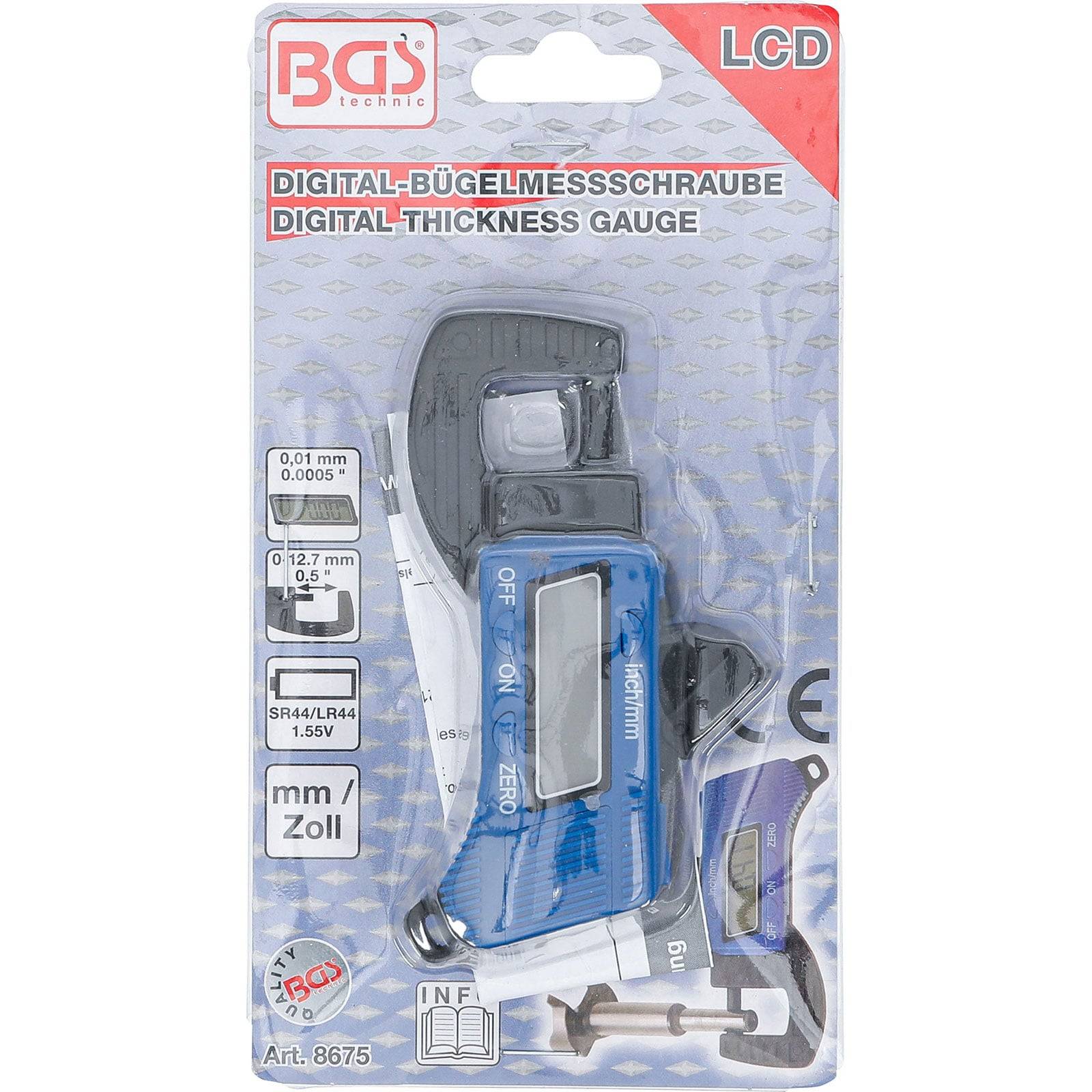 BGS Digital-Bügelmessschraube 0 - 13 mm - 8675