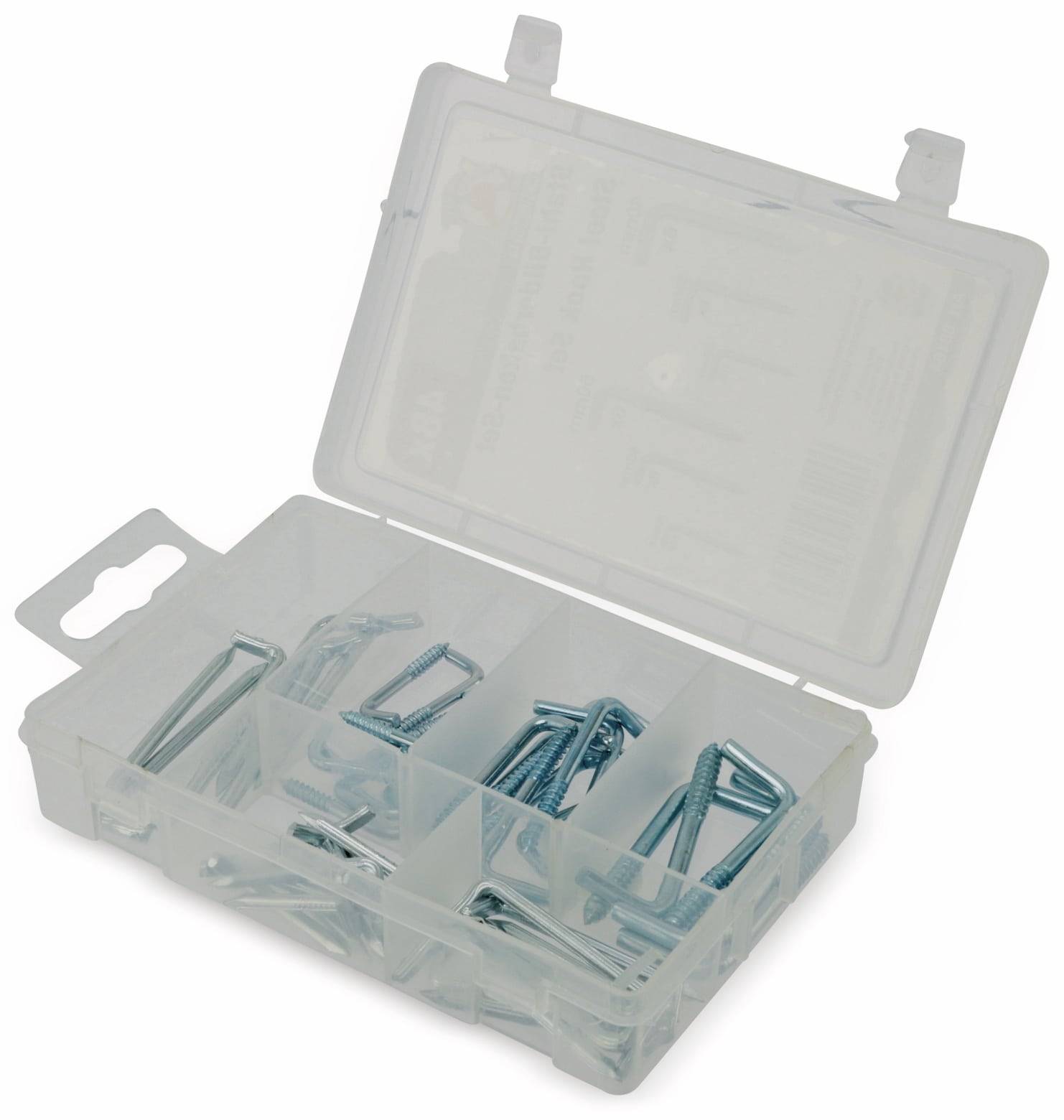 BGS TECHNIC Stahl-Bilderhaken-Set, 48-teilig