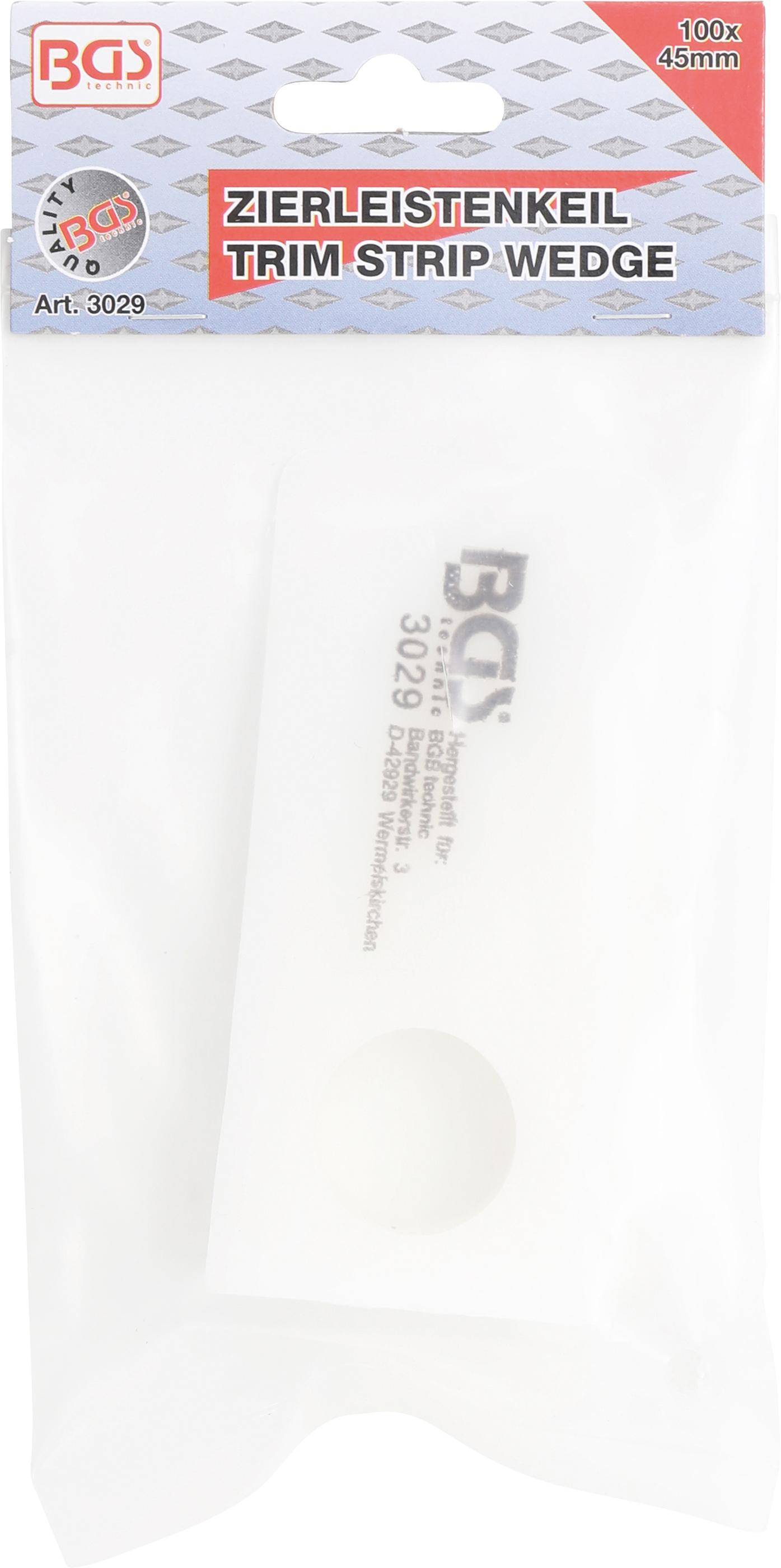 BGS Zierleistenkeil mit Loch | 100 x 45 mm