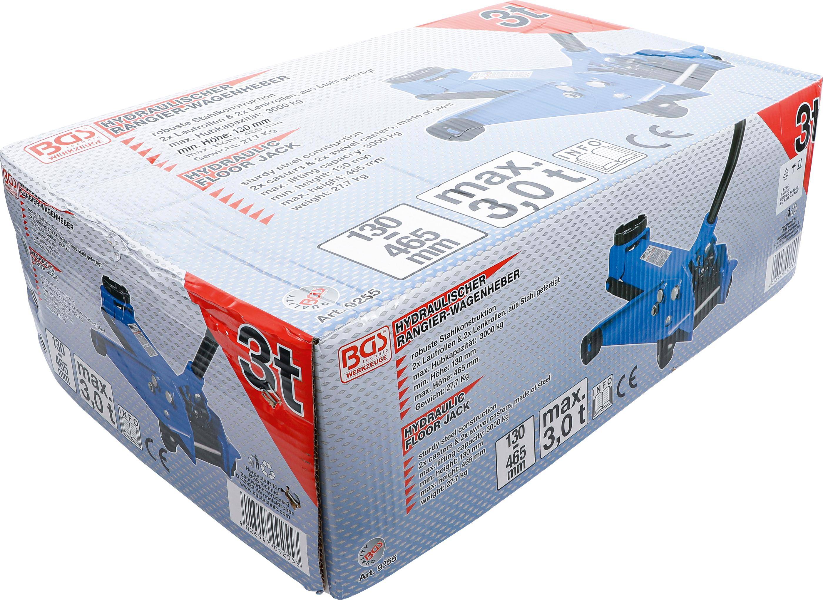 BGS technic Rangier-Wagenheber | hydraulisch | 3 t