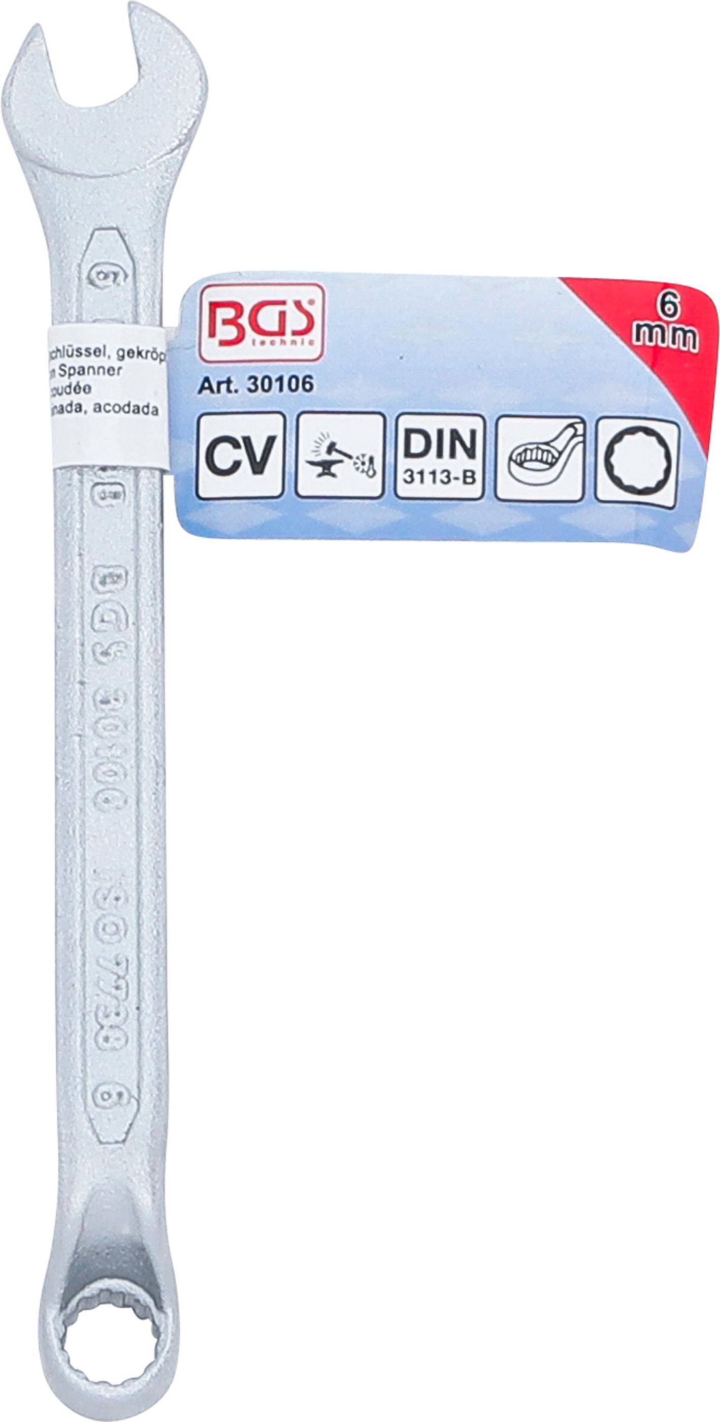 BGS technic Maul-Ringschlssel, gekrpft | SW 6 mm