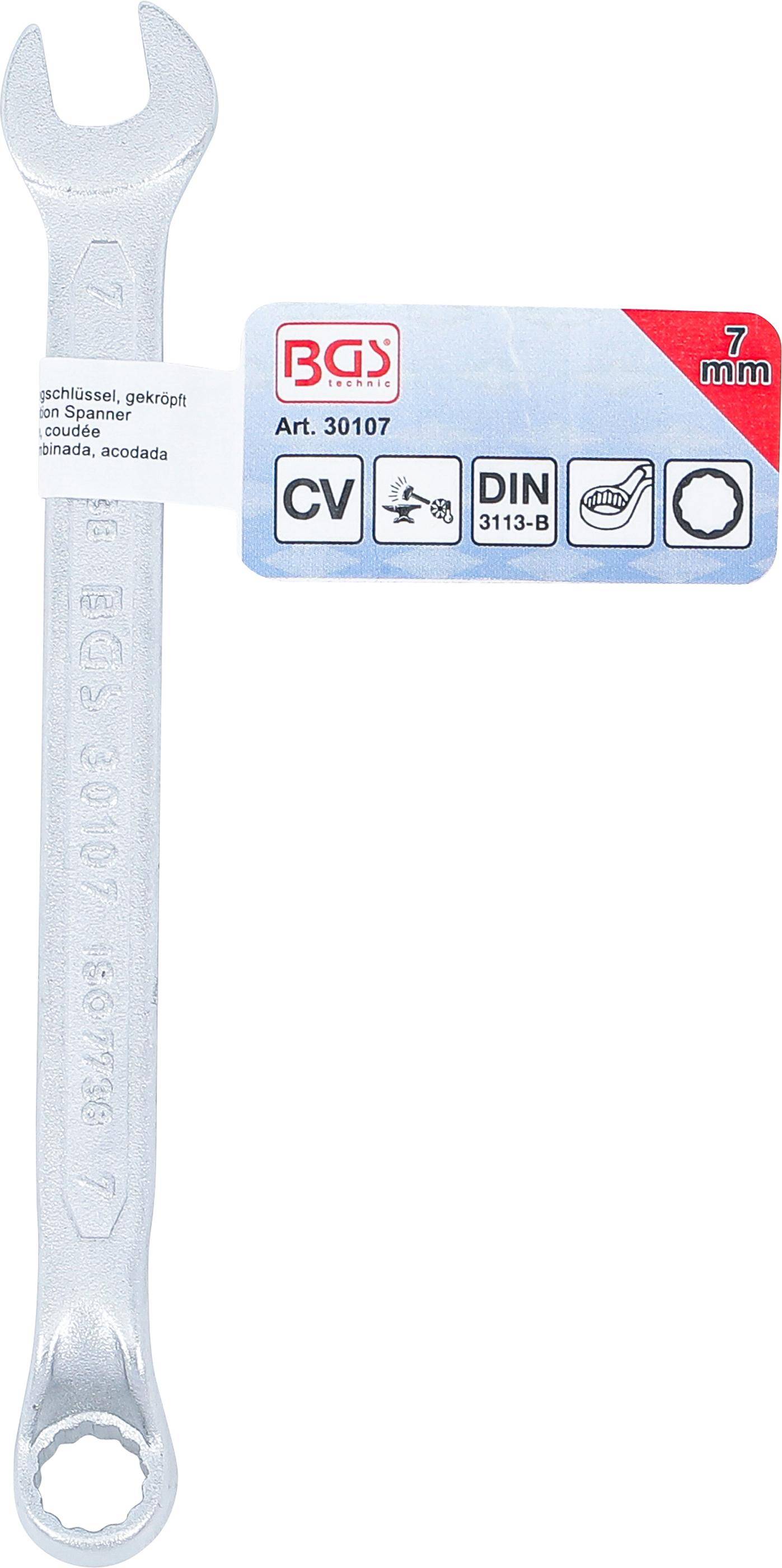 BGS Maul-Ringschlüssel, gekröpft | SW 7 mm