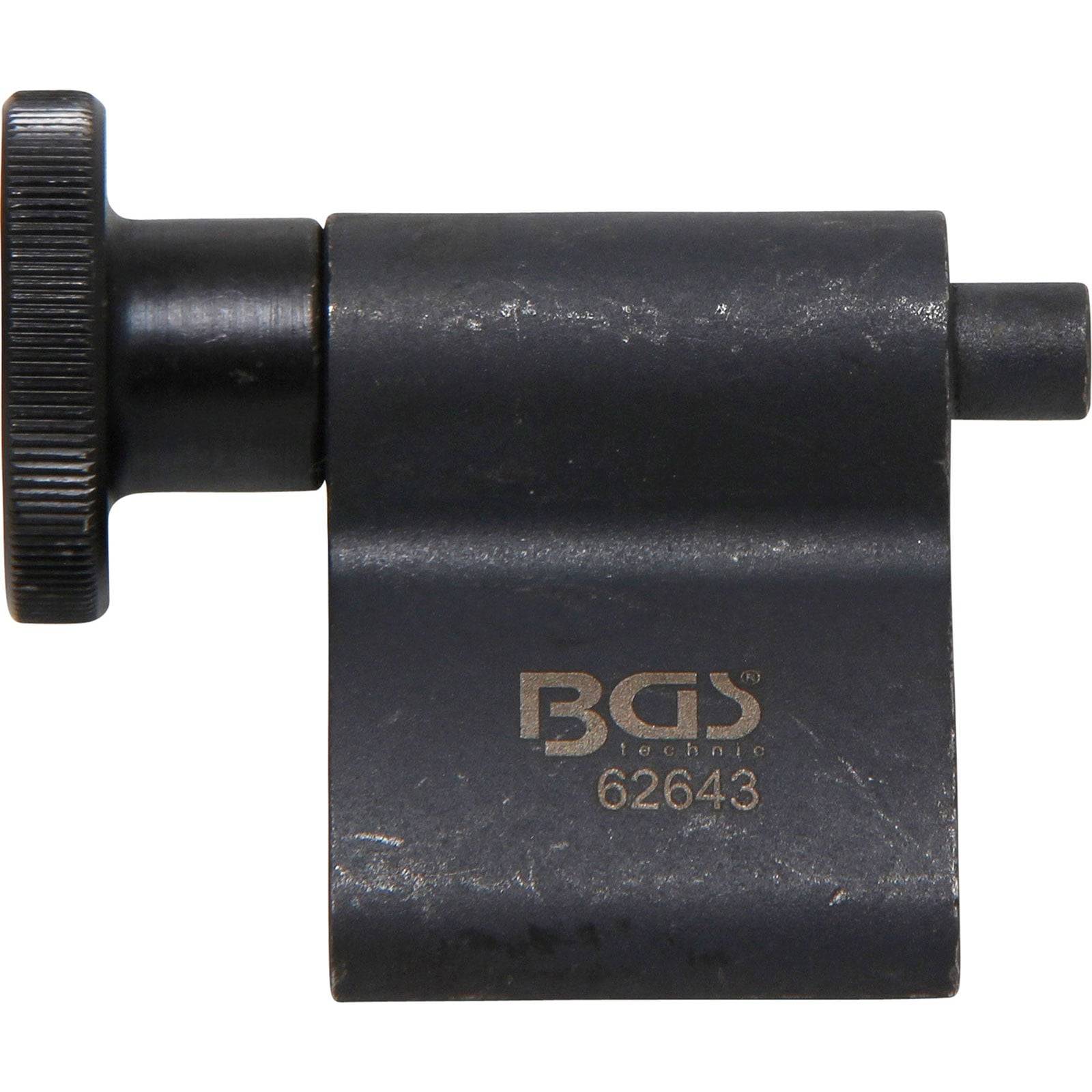 Metallwerkzeug mit der Bezeichnung 'BGS 62643', das einen zylindrischen Griff und eine flache Basis hat und für automotive oder mechanische Zwecke verwendet wird.